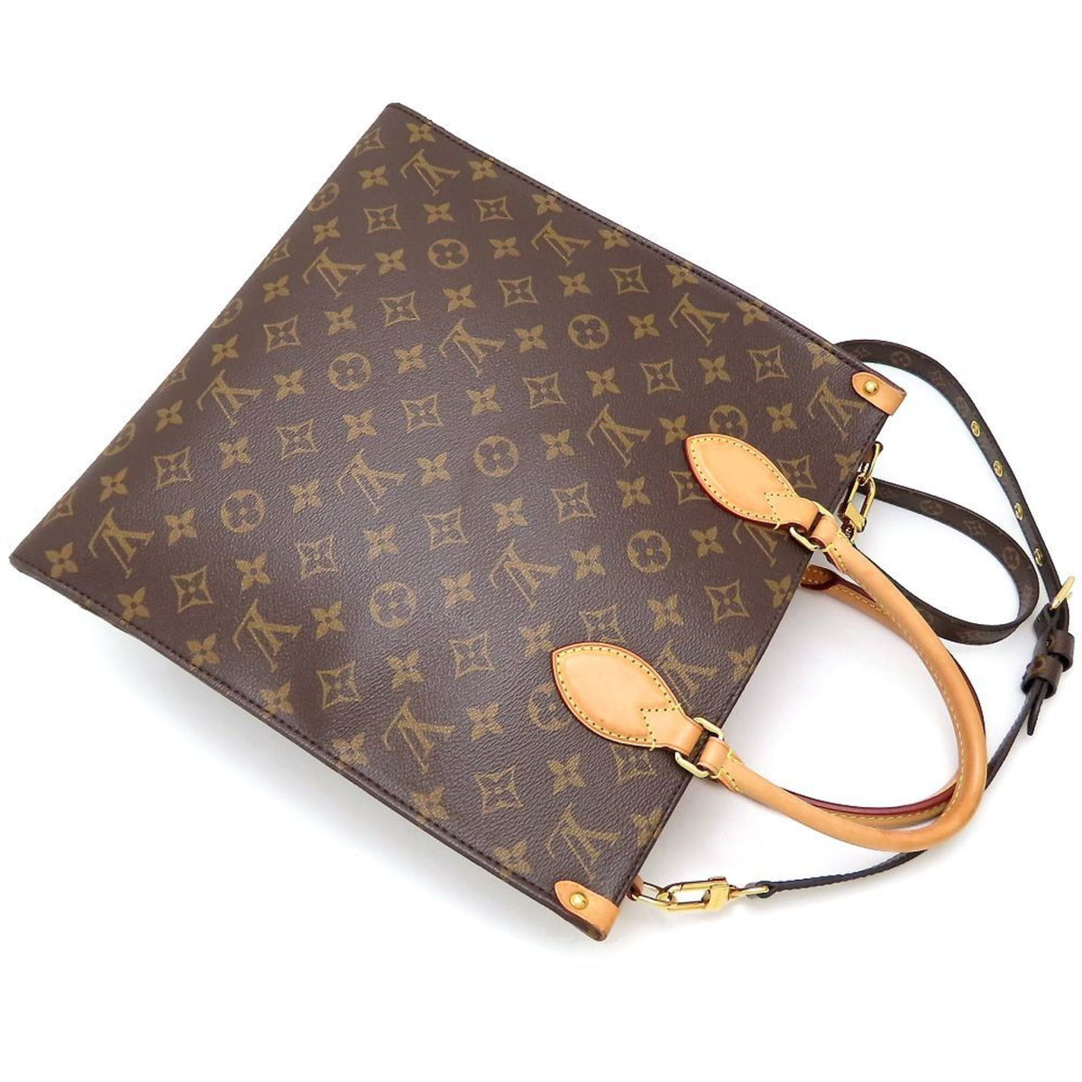 Louis Vuitton Monogram Brown Canvas Tote Bag (Pre-Owned)