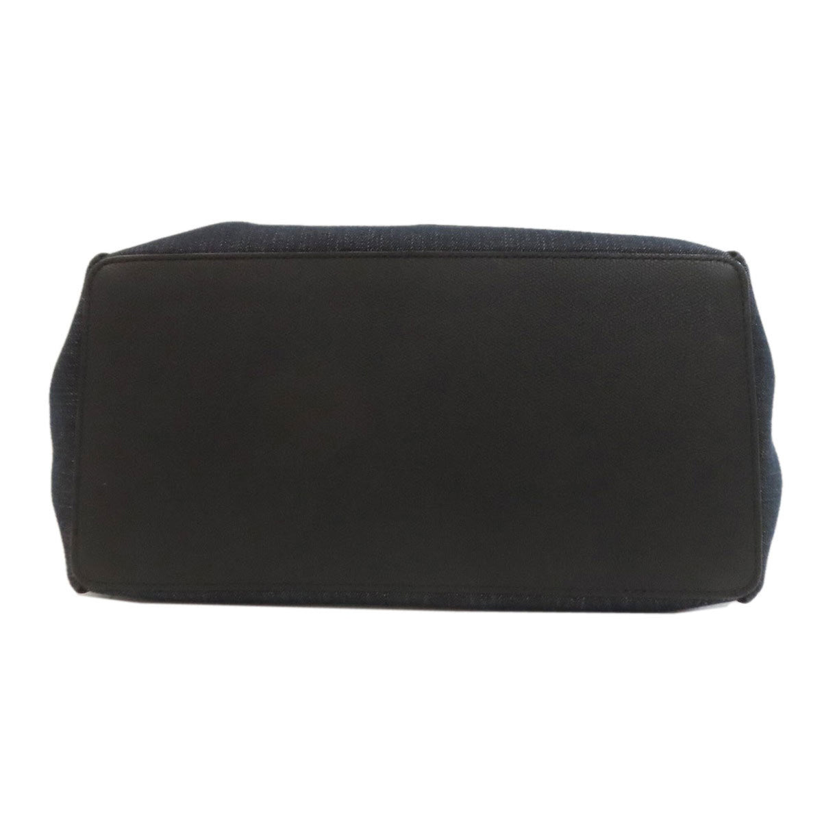 Valextra Black Navy White Canvas Tote Bag (Pre-Owned)