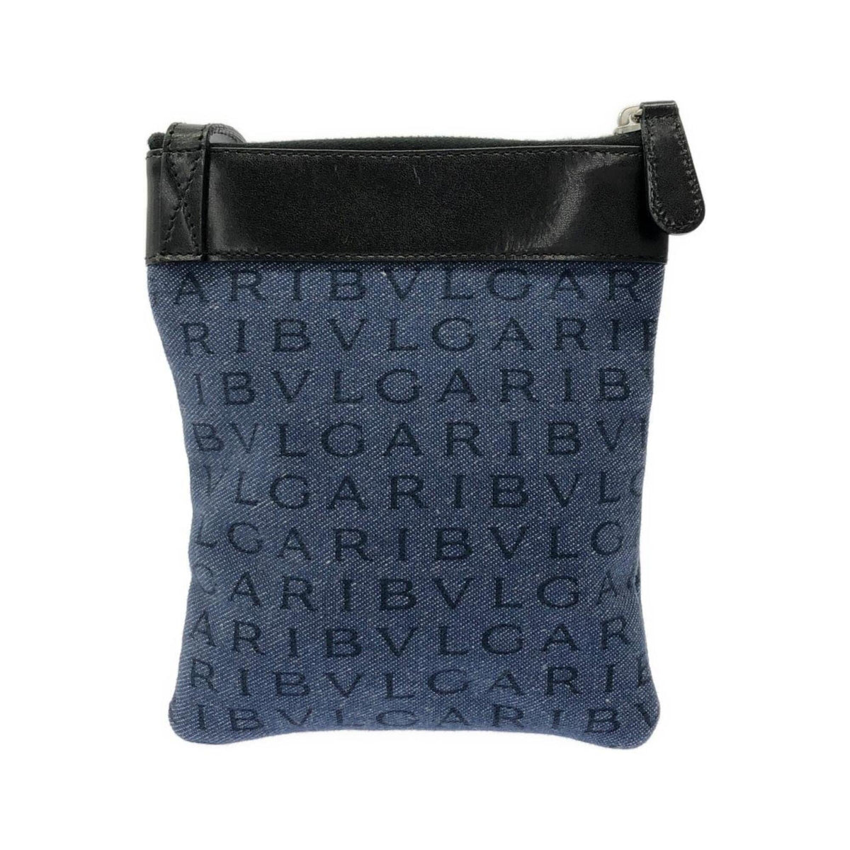 Bvlgari Blue Canvas Leather Shoulder Bag (Pre-Owned)