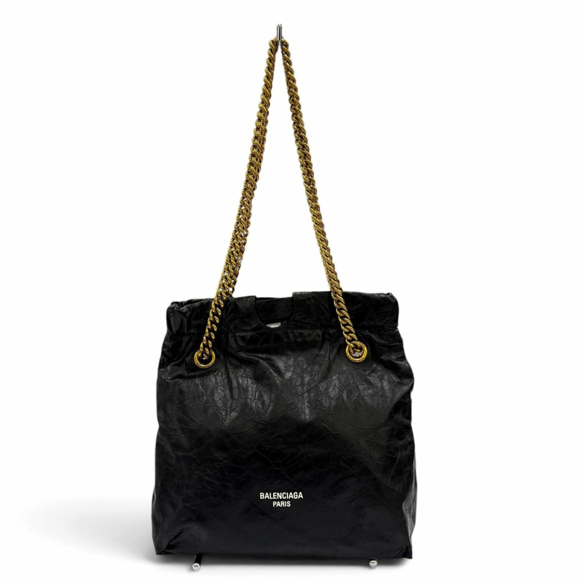 Balenciaga Black Leather Shoulder Bag Tote Bag (Pre-Owned)