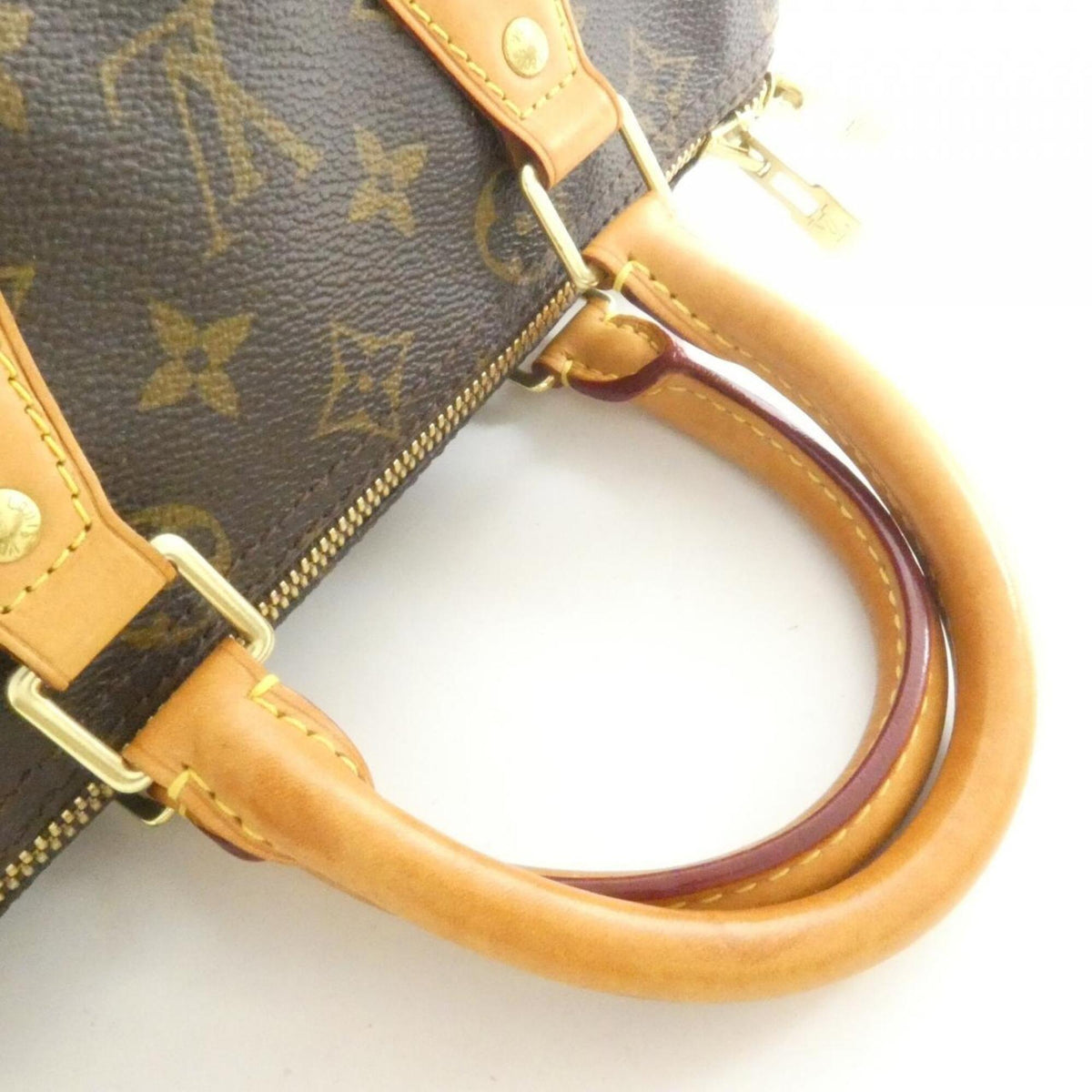 Louis Vuitton Marron Coated Canvas Boston Bag (Pre-Owned)