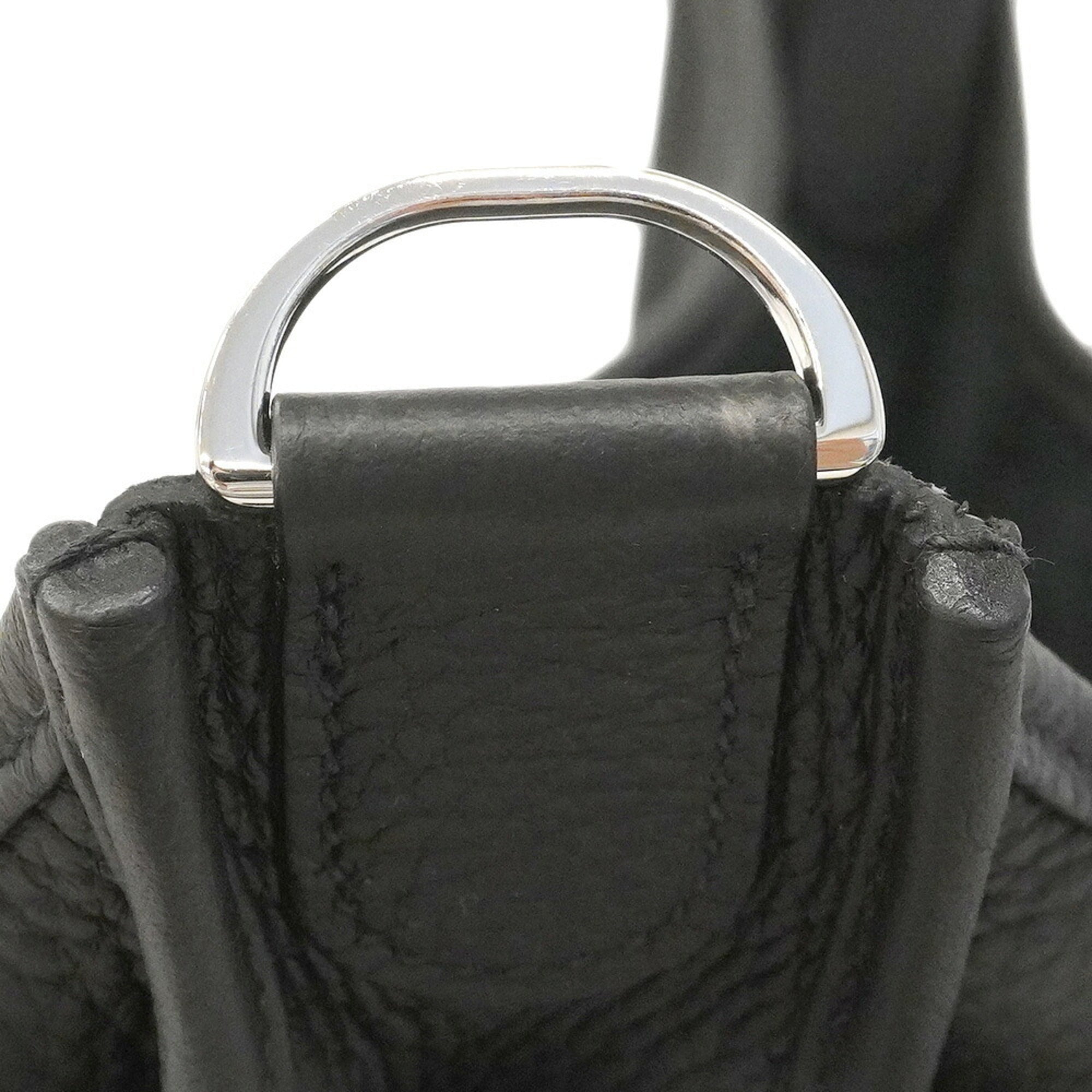 Hermes Black Taurillon Clemence Leather Shoulder Bag (Pre-Owned)