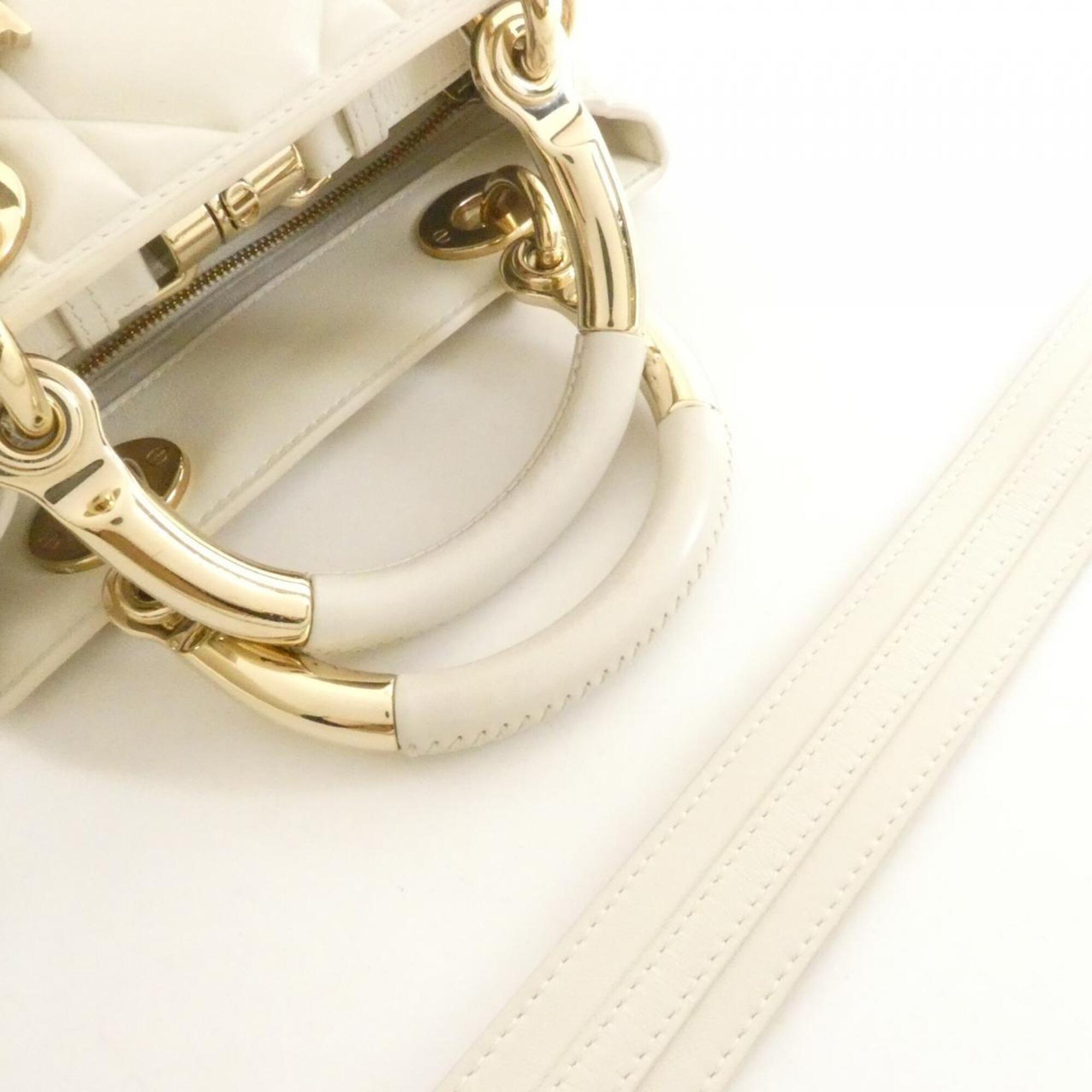Christian Dior White Leather Handbag (Pre-Owned)