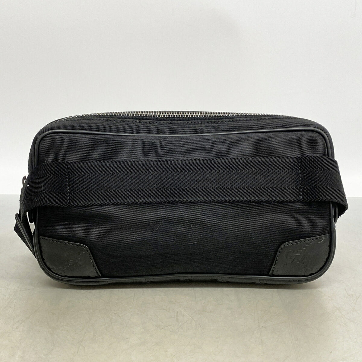 Gucci Black Leather Nylon Fanny Pack (Pre-Owned)