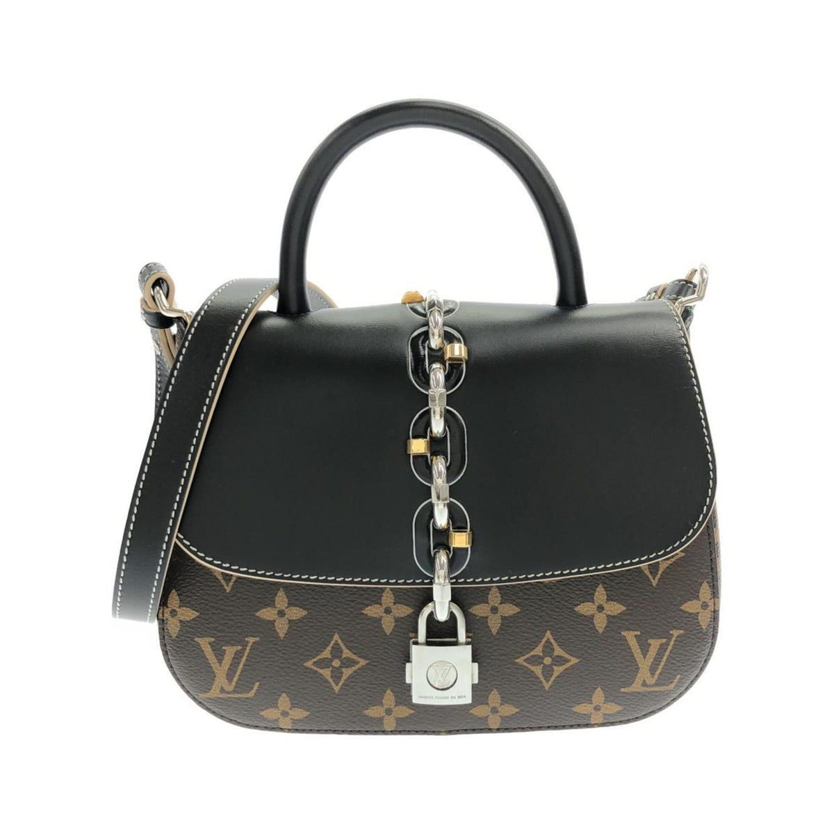 Louis Vuitton Black Monogram Coated Canvas Handbag (Pre-Owned)