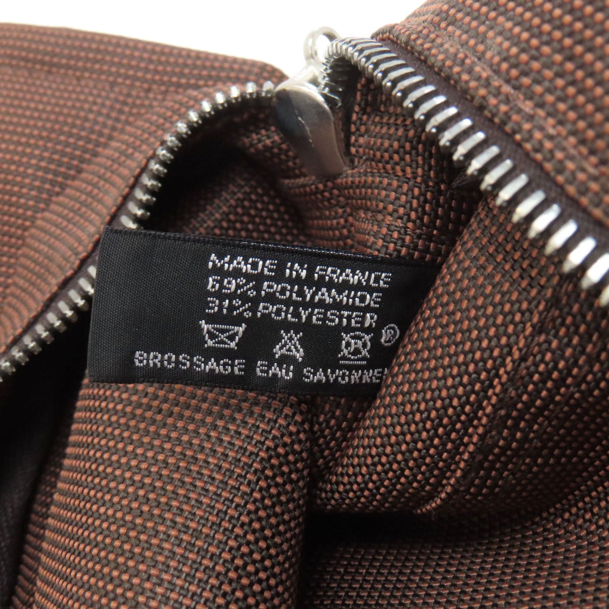 Hermes Brown Canvas Handbag (Pre-Owned)