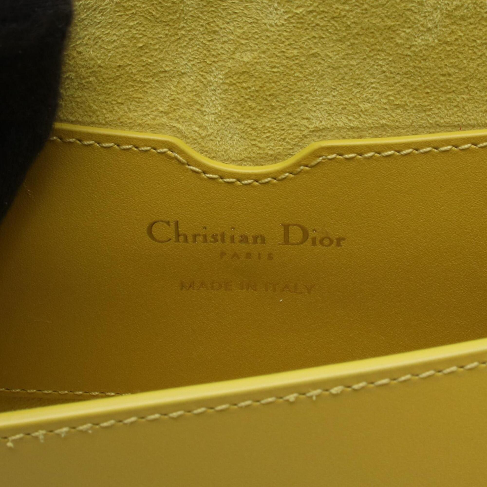 Christian Dior Yellow Leather Handbag Shoulder Bag (Pre-Owned)