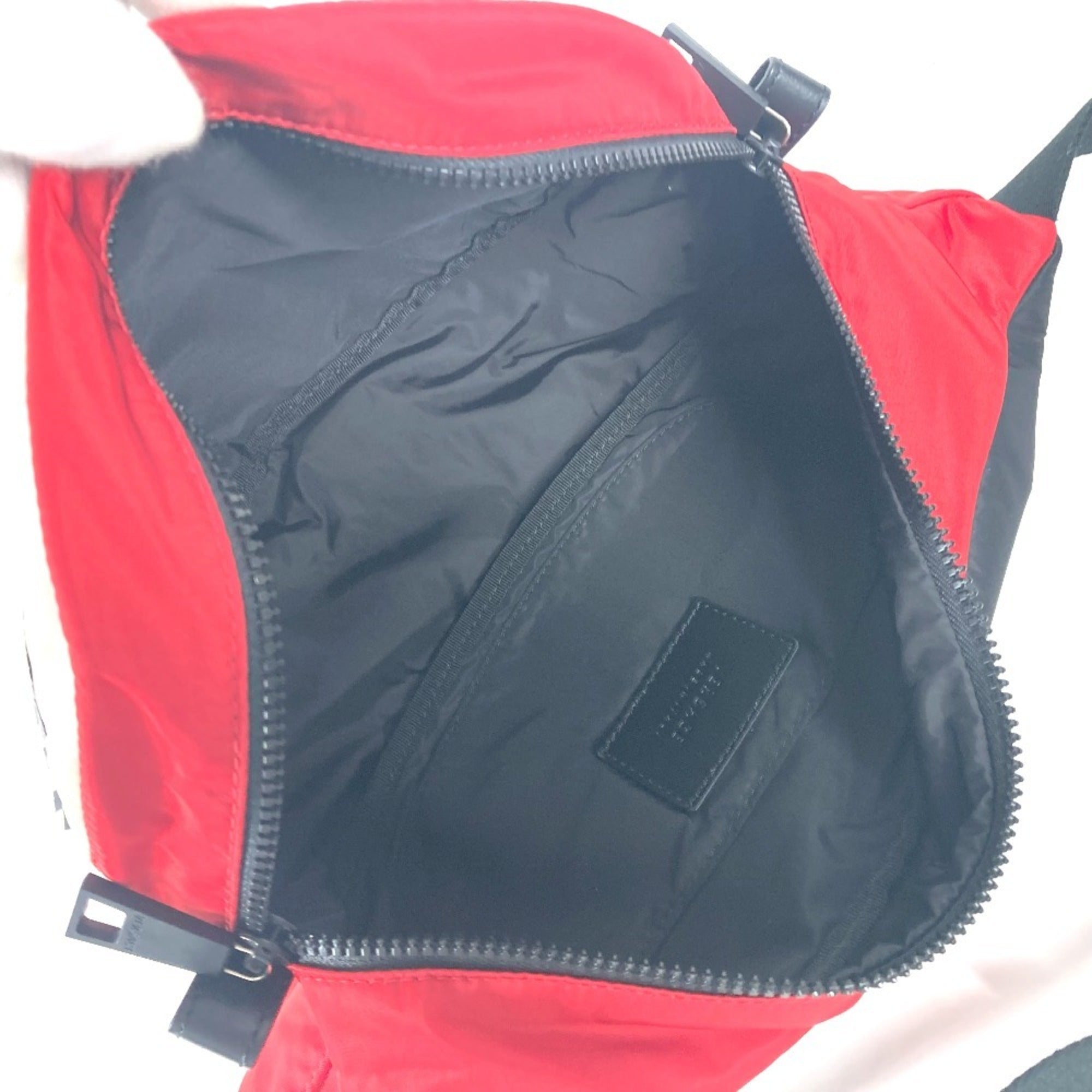 Versace Red Color White Nylon Shoulder Bag Sling Bag (Pre-Owned)