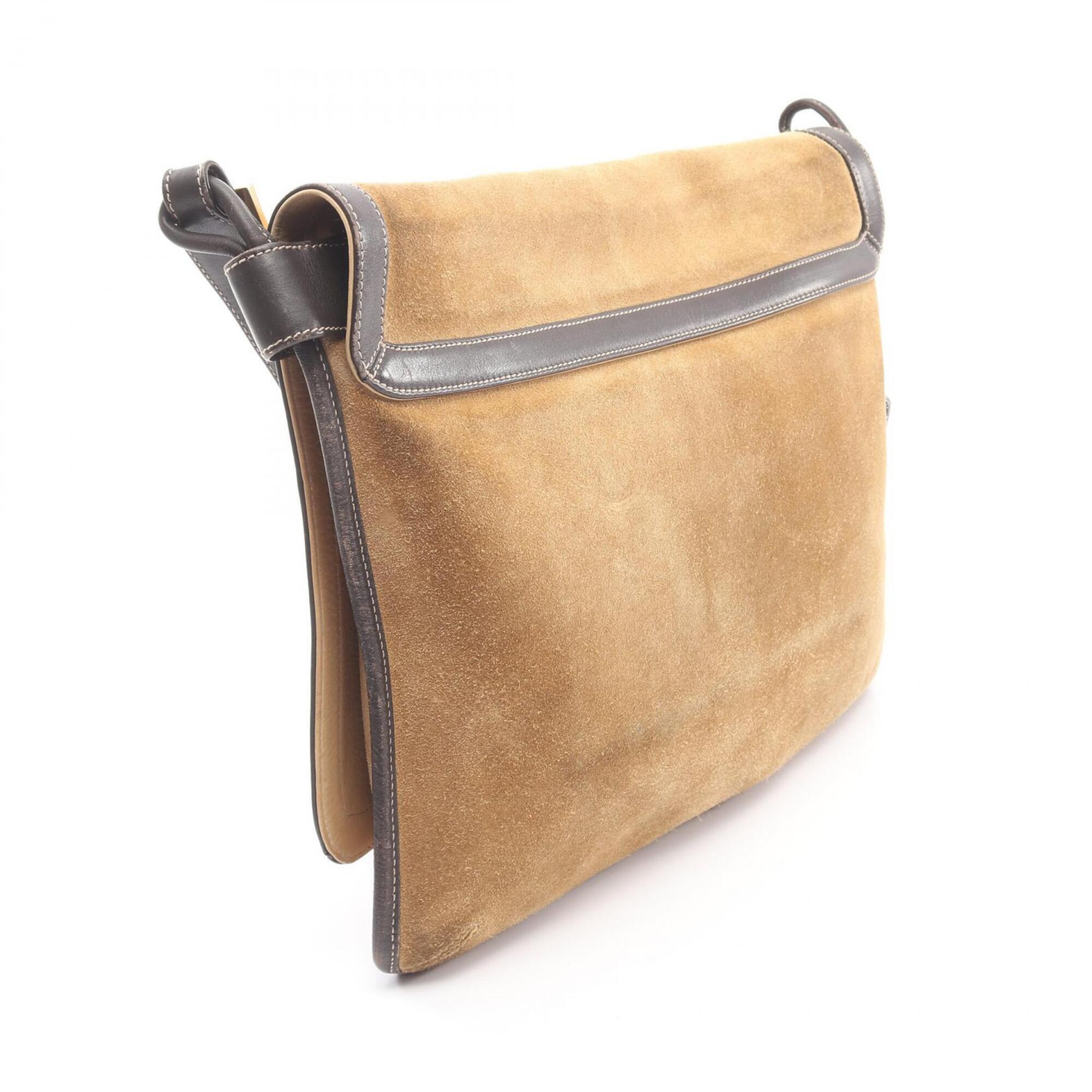 Loewe Beige Brown Suede Leather Handbag Shoulder Bag (Pre-Owned)