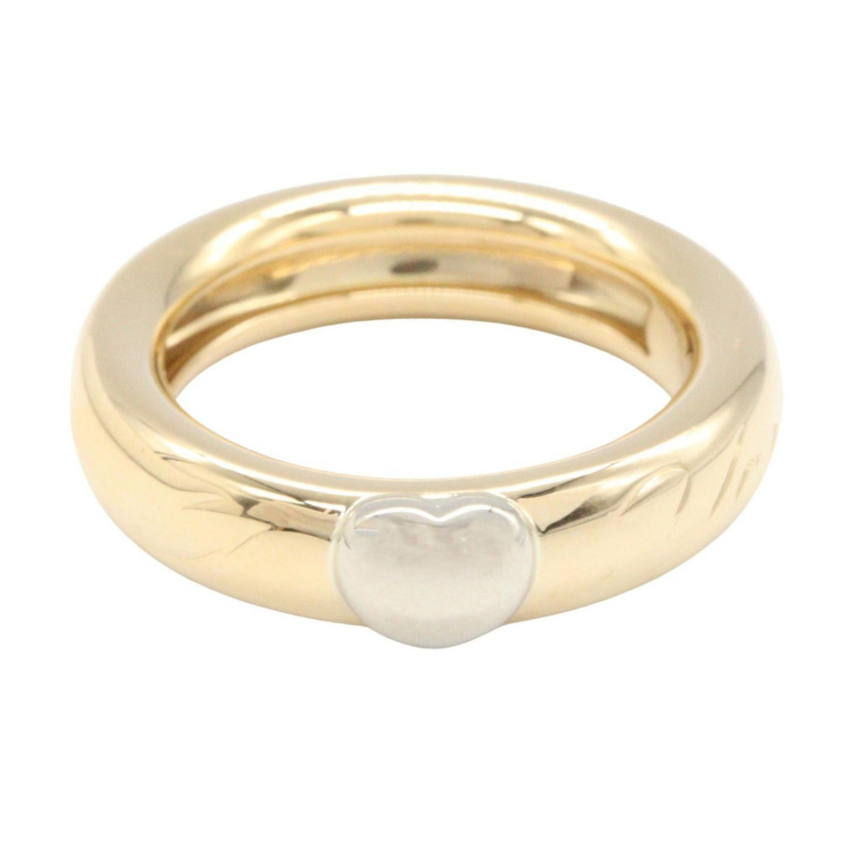 Tiffany Gold Silver Yellow Gold (18K) White Gold (18K) Band Ring (Pre-Owned)