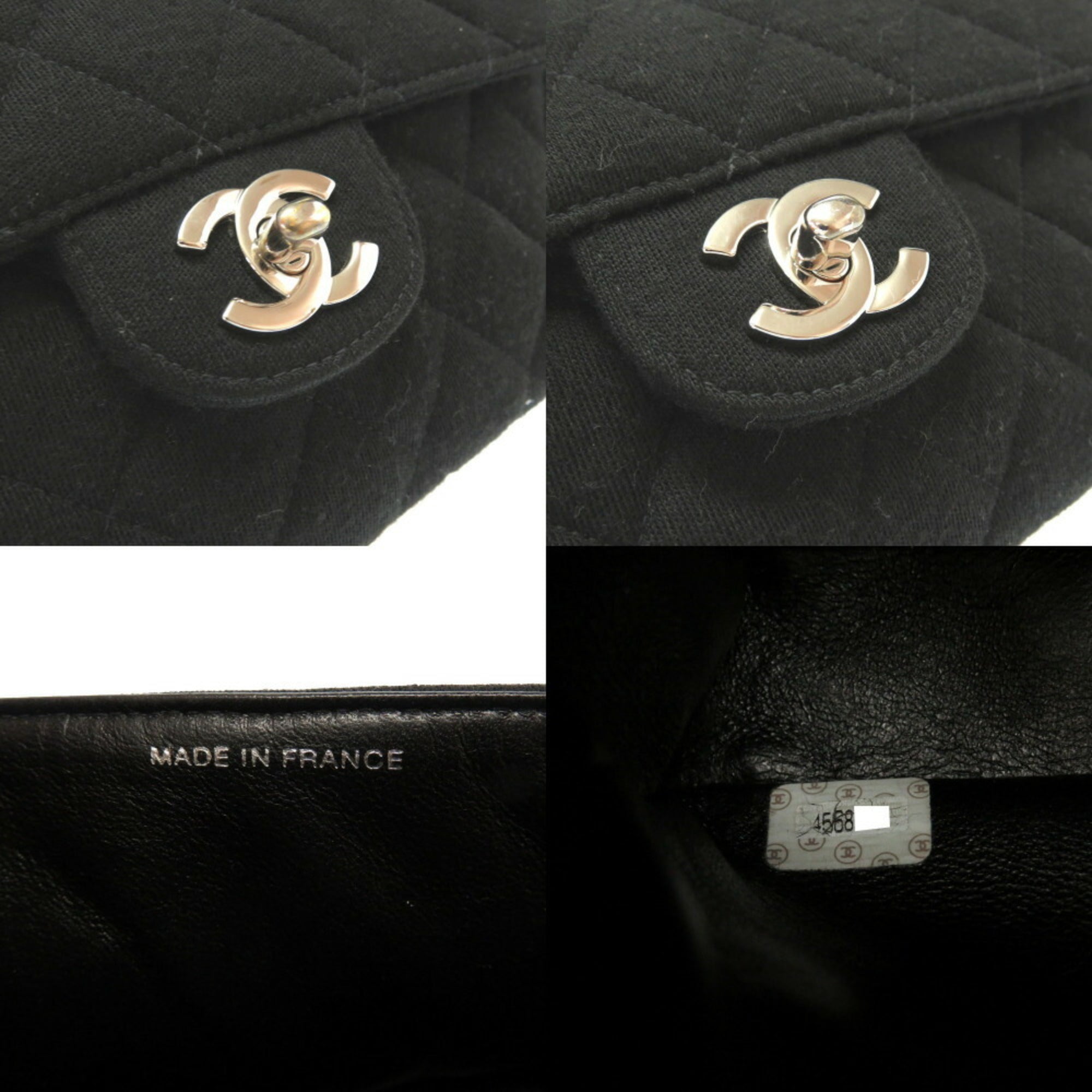 Chanel Matelasse Black Jersey Handbag (Pre-Owned)