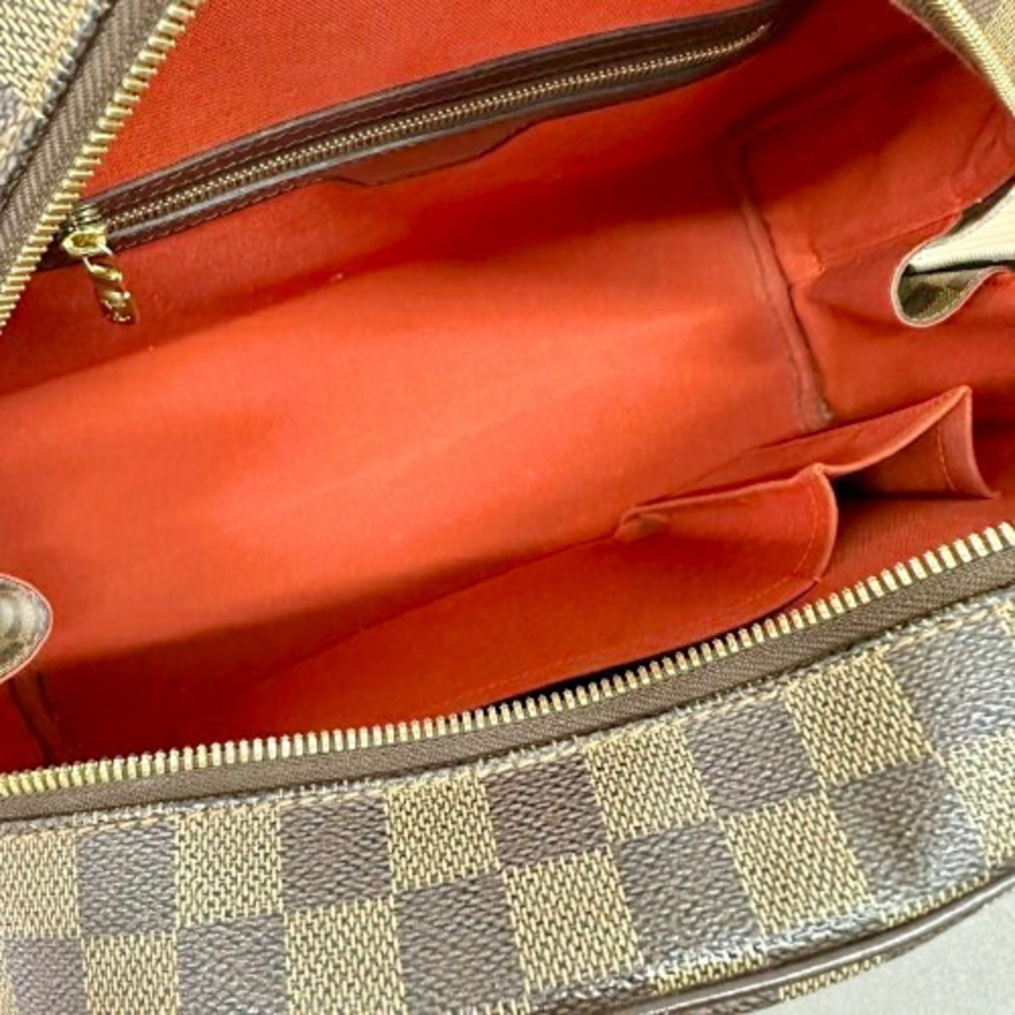 Louis Vuitton Damier Brown Leather Handbag (Pre-Owned)