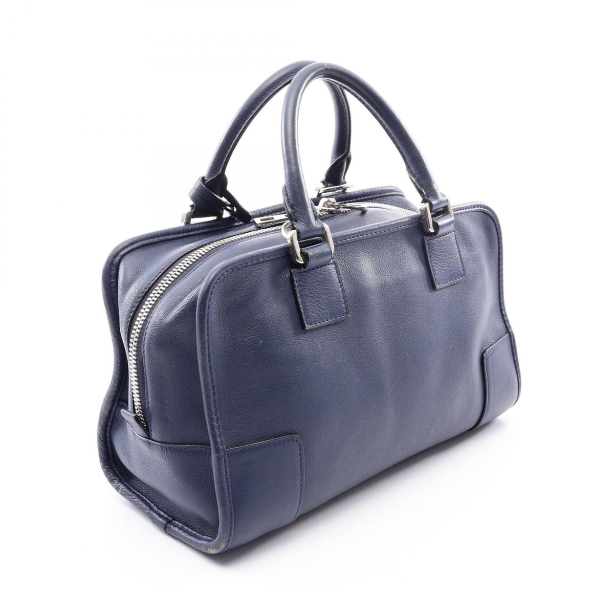 Loewe Navy Leather Handbag (Pre-Owned)
