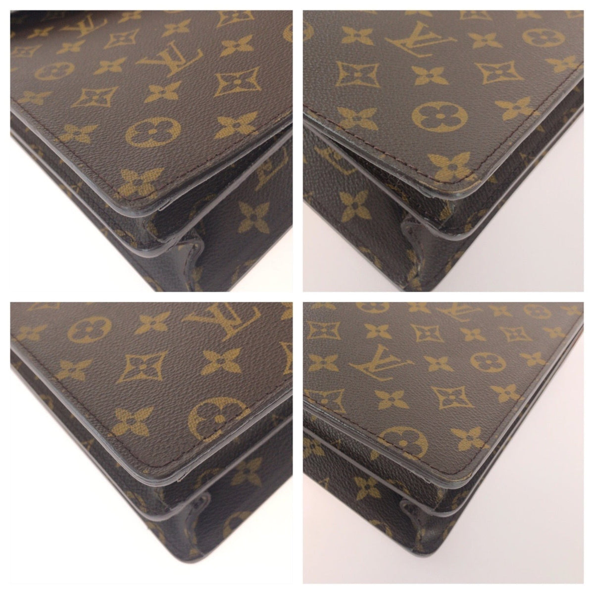 Louis Vuitton Brown Monogram Pvc Leather Briefcase (Pre-Owned)