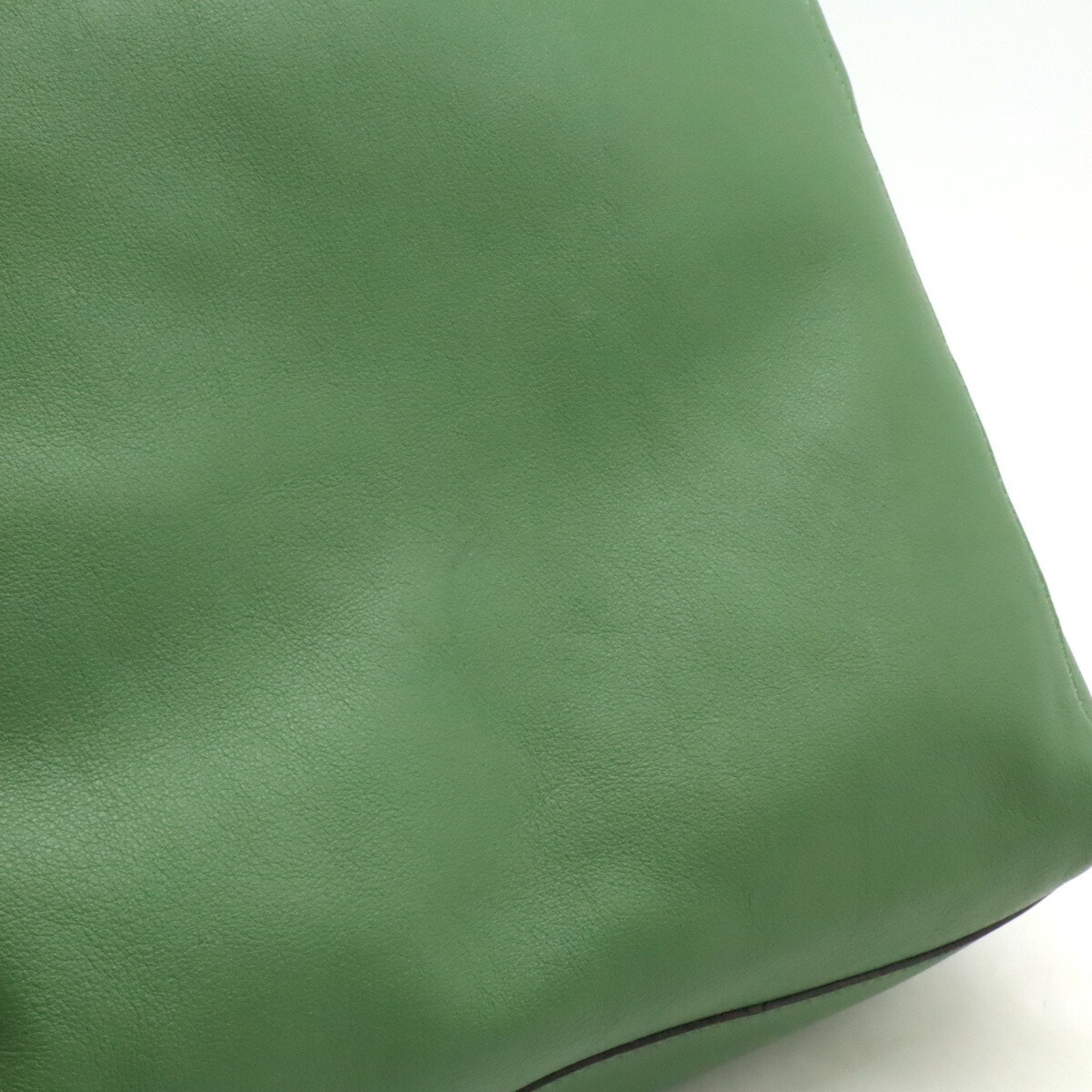 Loewe Green Leather Shoulder Bag Tote Bag (Pre-Owned)