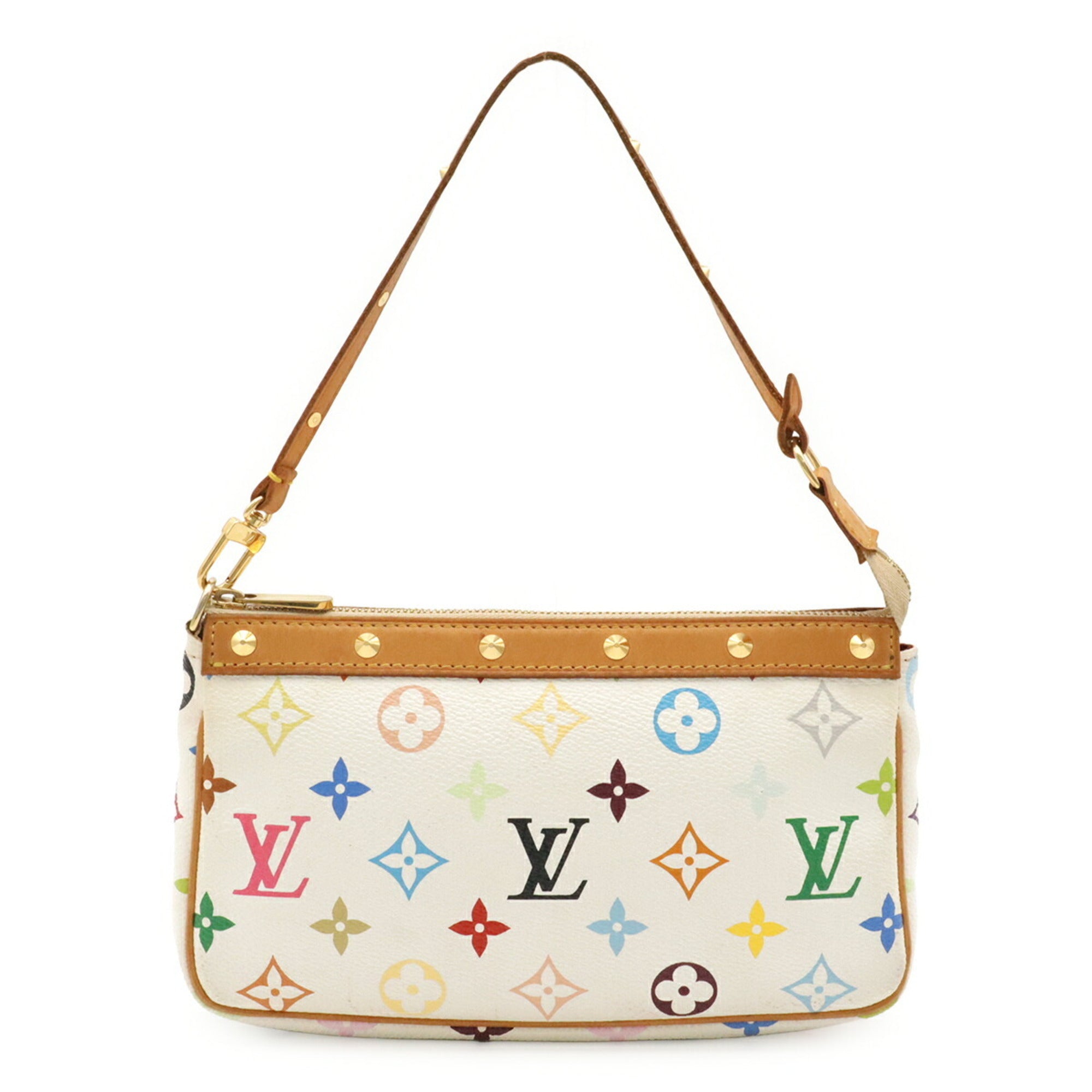 Louis Vuitton Blanc Monogram Canvas Pochette Pouch (Pre-Owned)