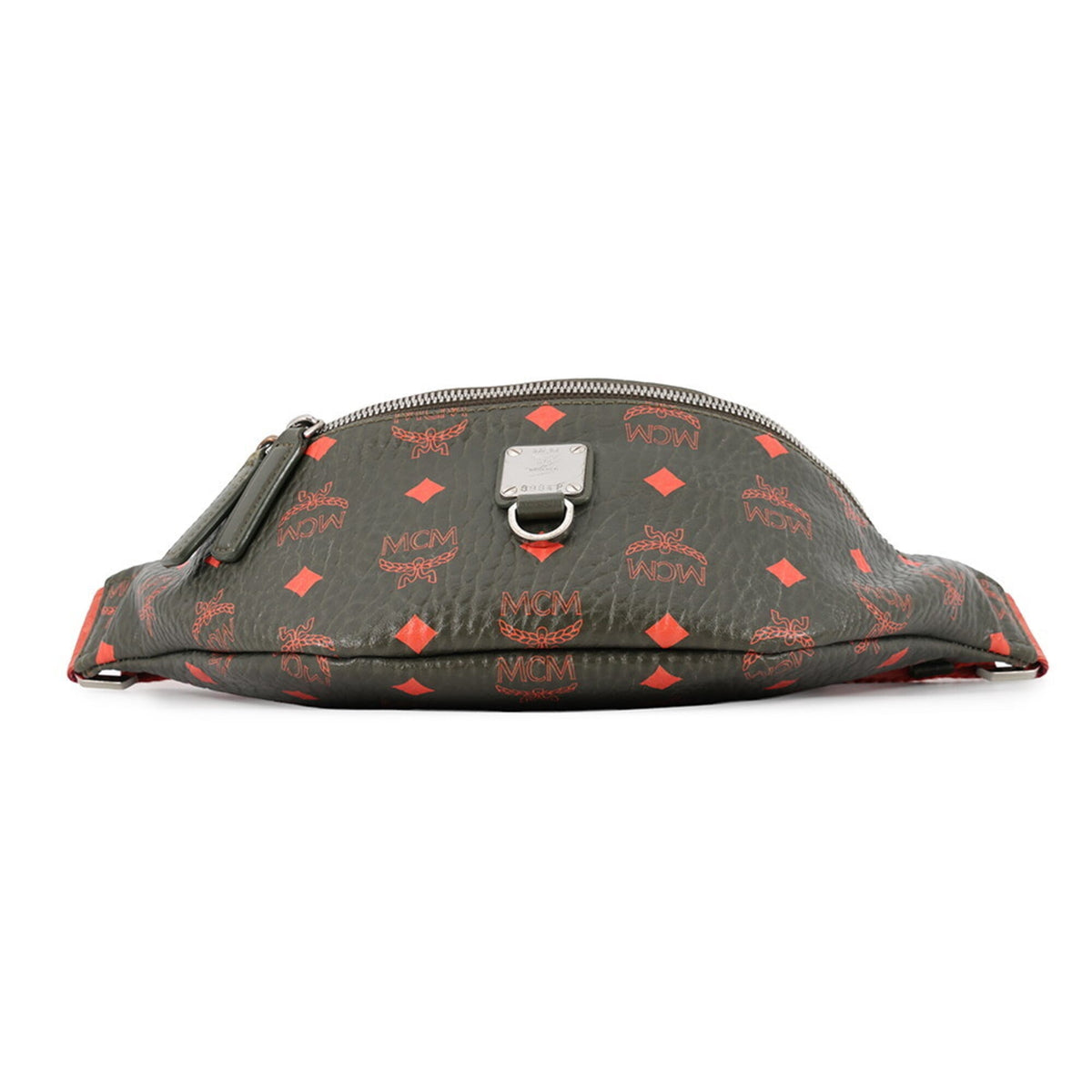 Mcm Visetos Khaki Orange Pvc Sling Bag (Pre-Owned)