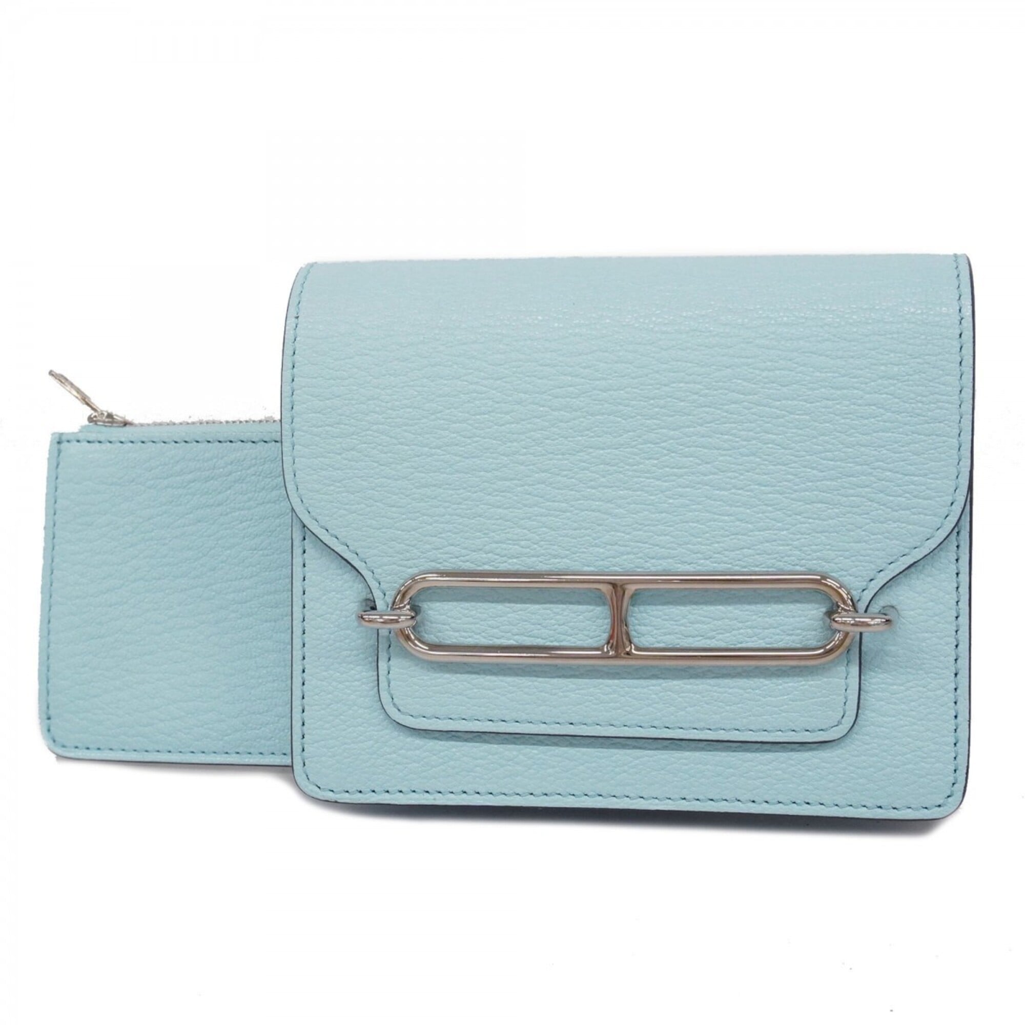 Hermes Blue Zephyr Chevre Myzore Leather Wallet (Bi-Fold) (Pre-Owned)
