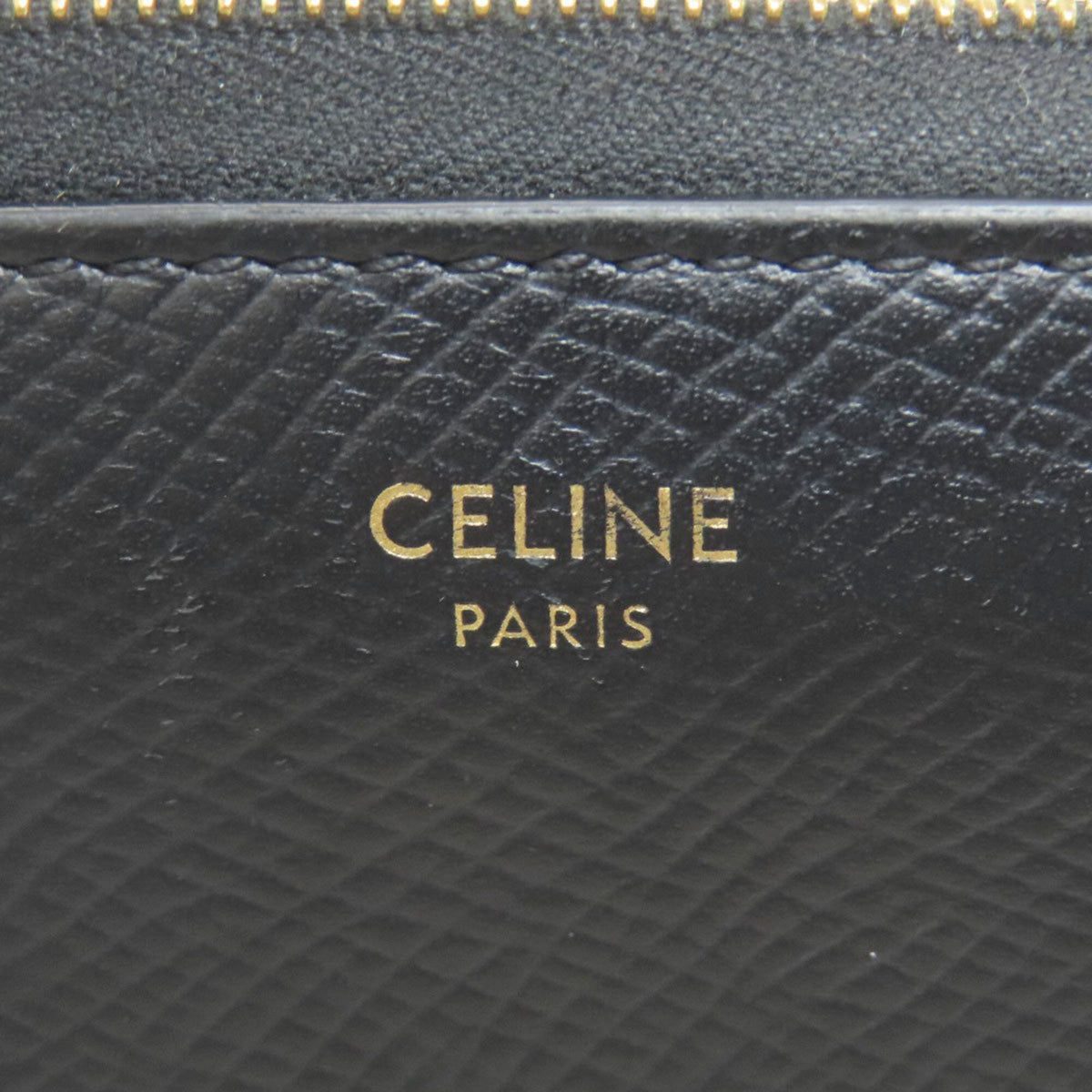 Celine Black Leather Long Wallet (Bi-Fold) (Pre-Owned)