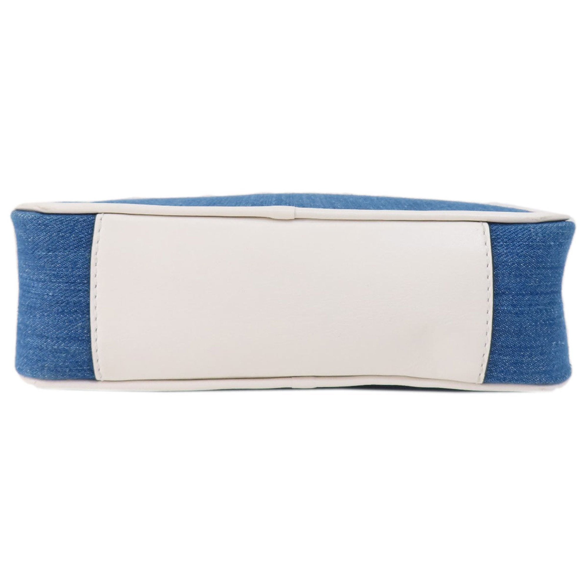 Michael Kors Blue White Denim Shoulder Bag (Pre-Owned)
