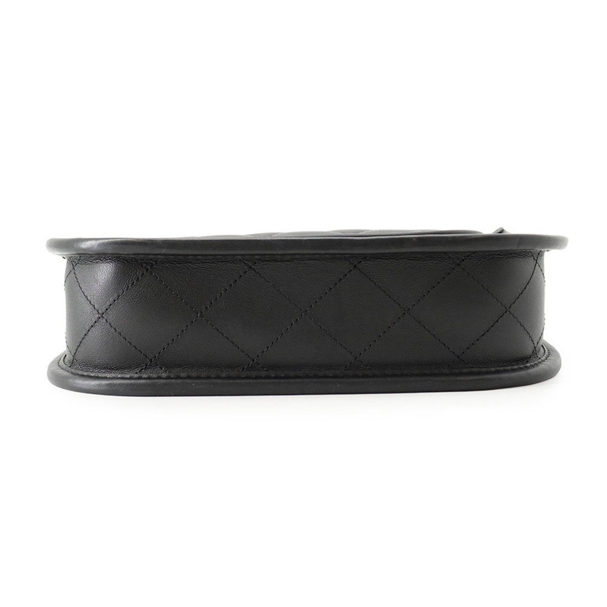 Chanel Matelasse Black Leather Handbag Shoulder Bag (Pre-Owned)