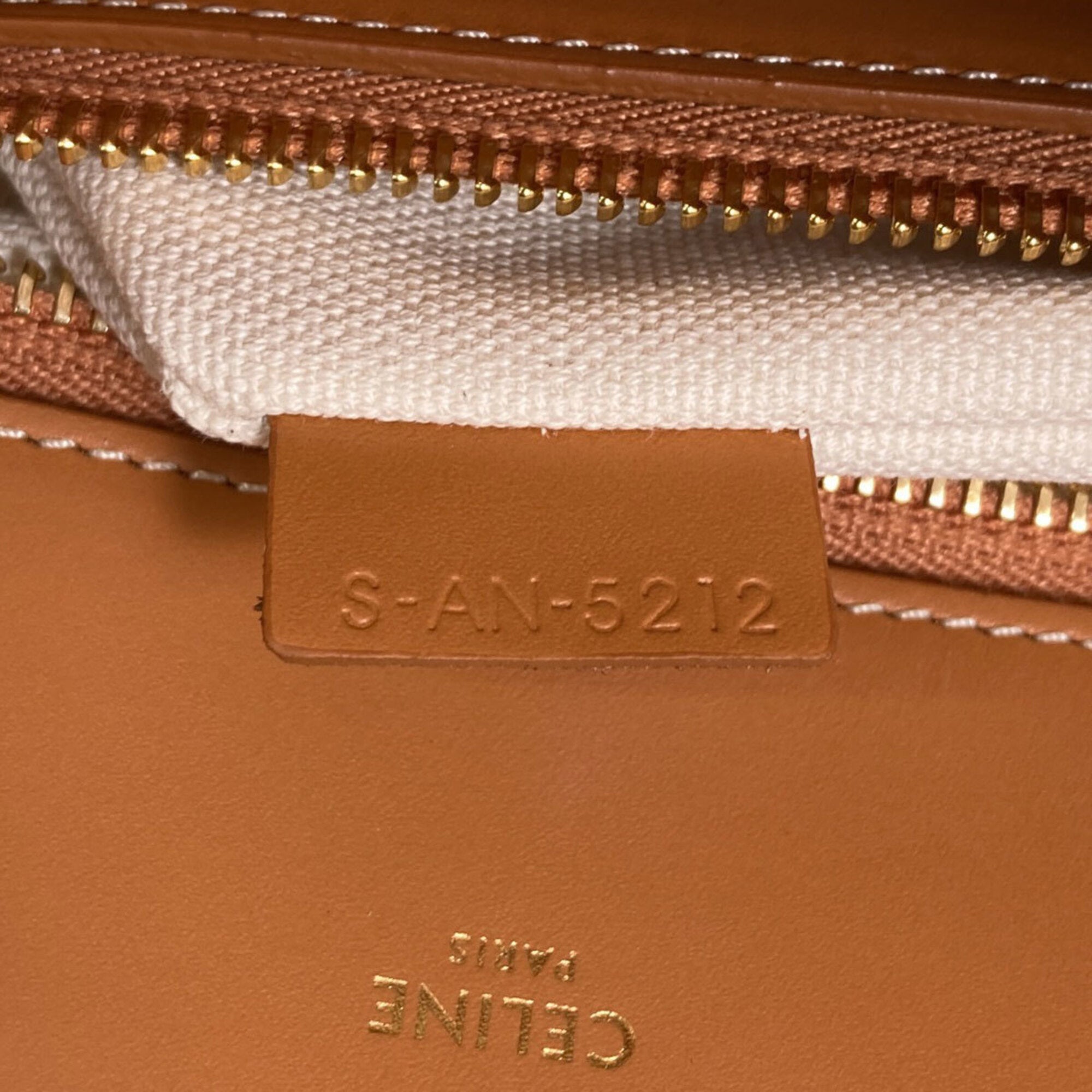 Celine Brown White Canvas Handbag (Pre-Owned)