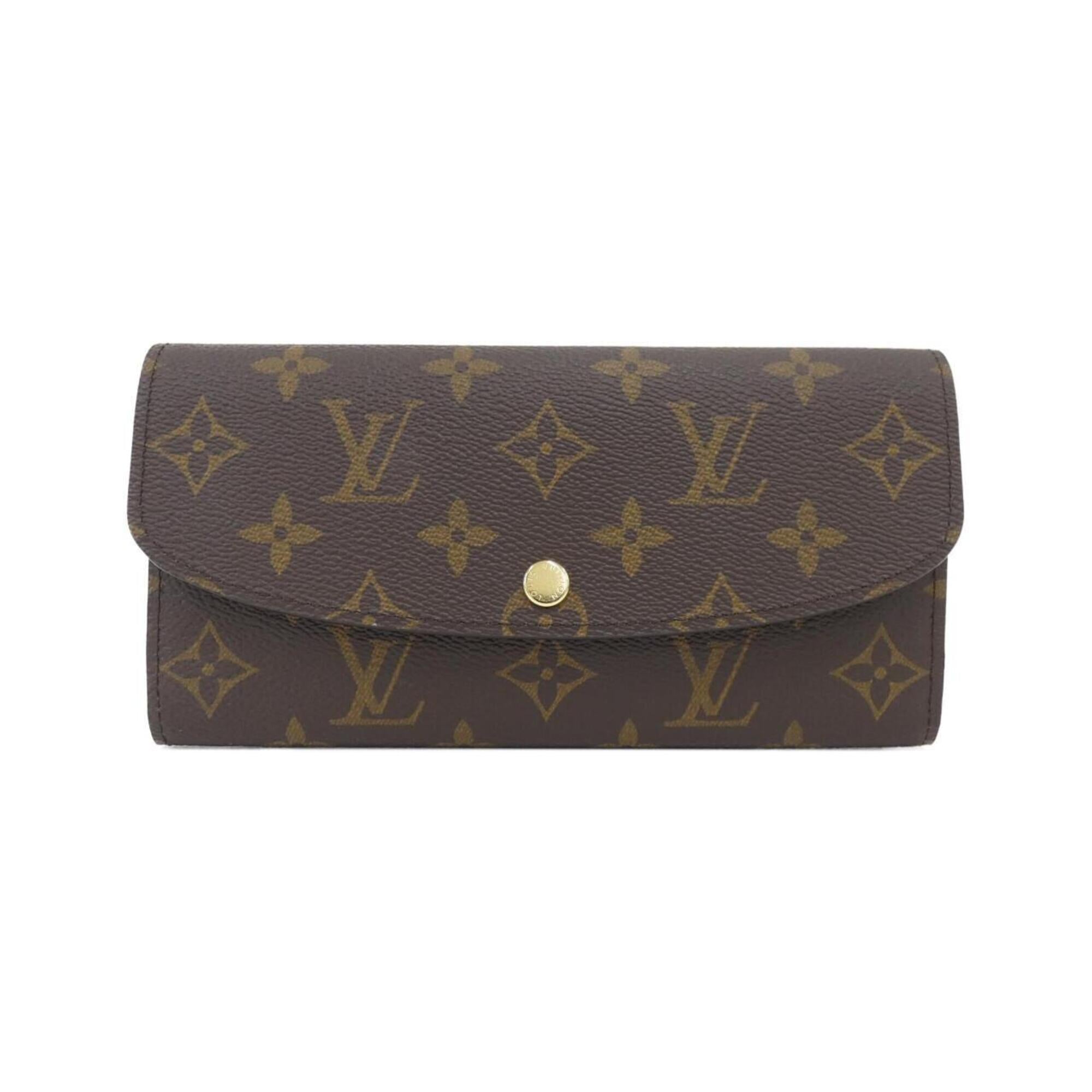 Louis Vuitton Brown Coated Canvas Long Wallet (Bi-Fold) (Pre-Owned)