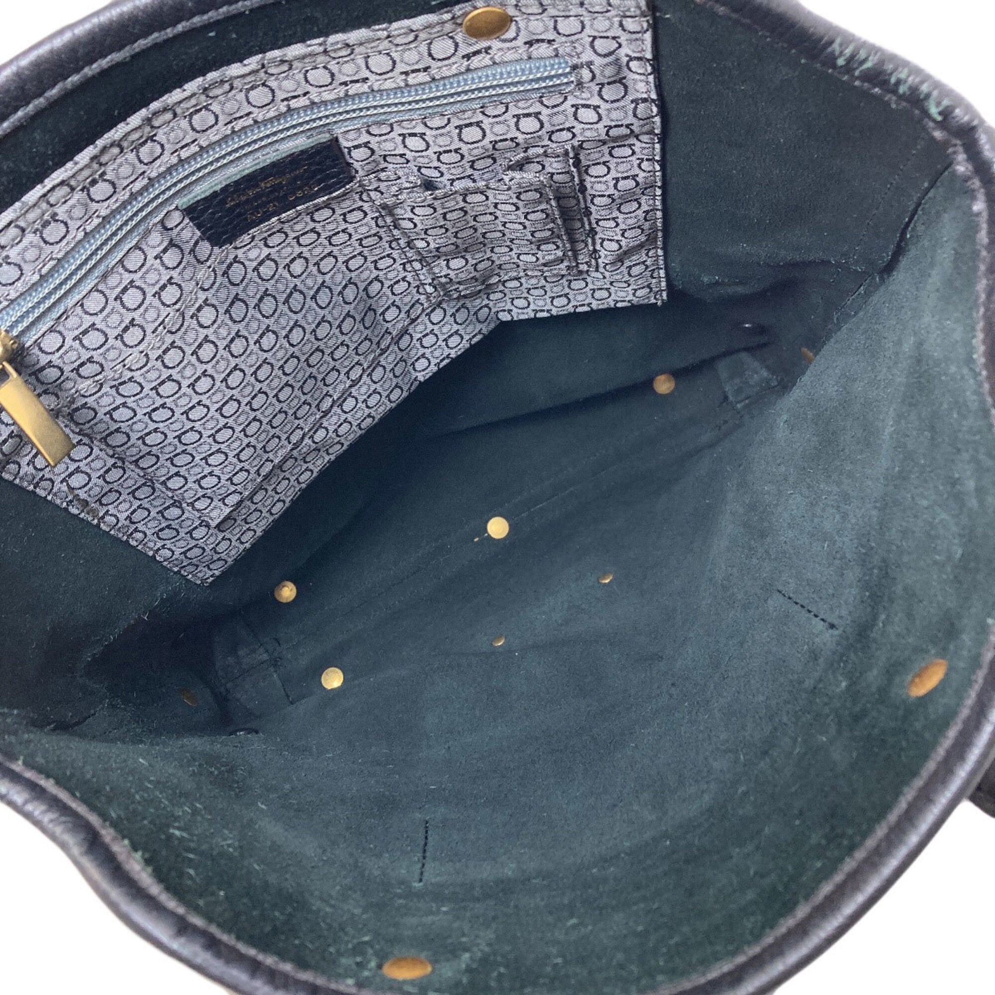 Salvatore Ferragamo Black Leather Tote Bag (Pre-Owned)