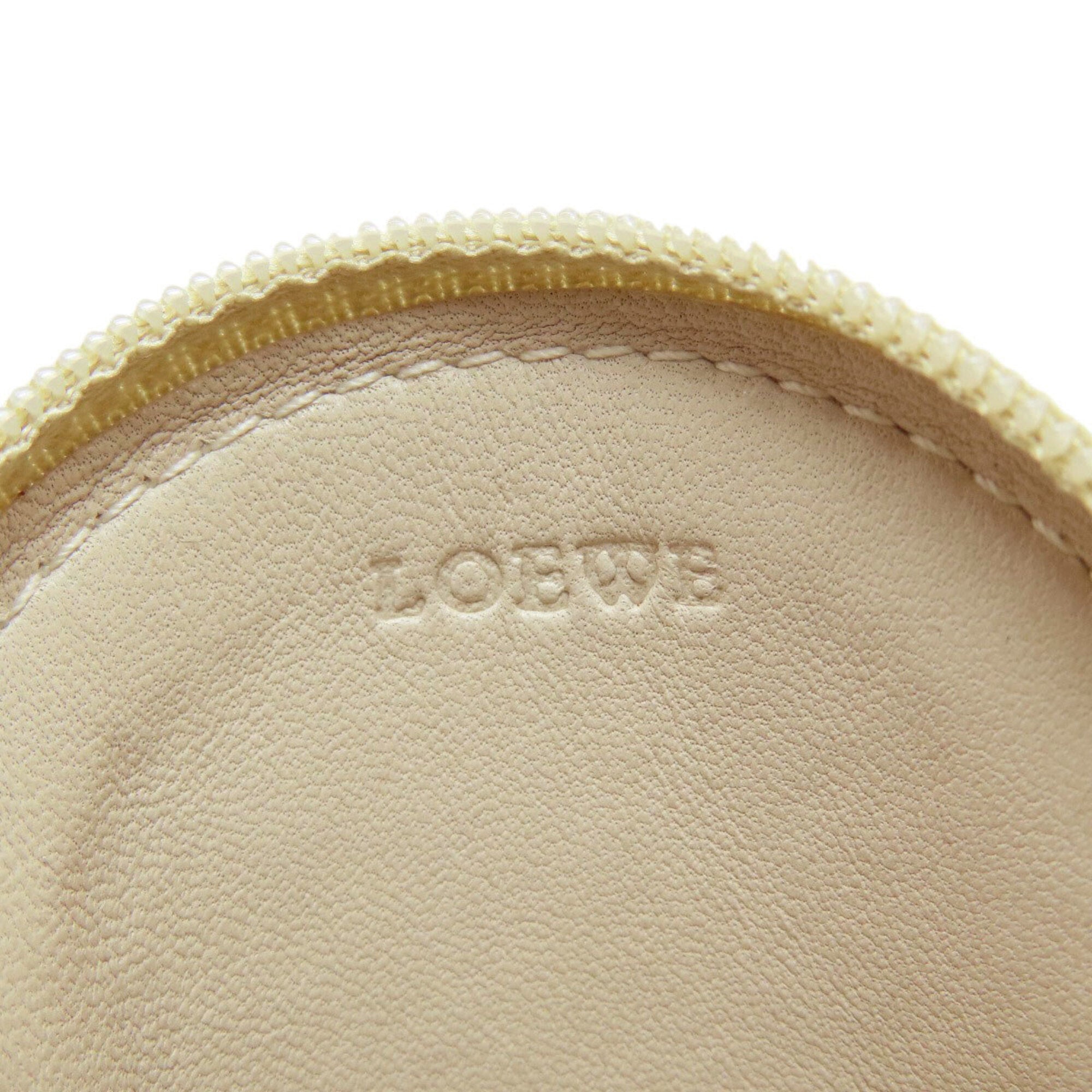 Loewe Beige Leather Coin Purse/Coin Case (Pre-Owned)