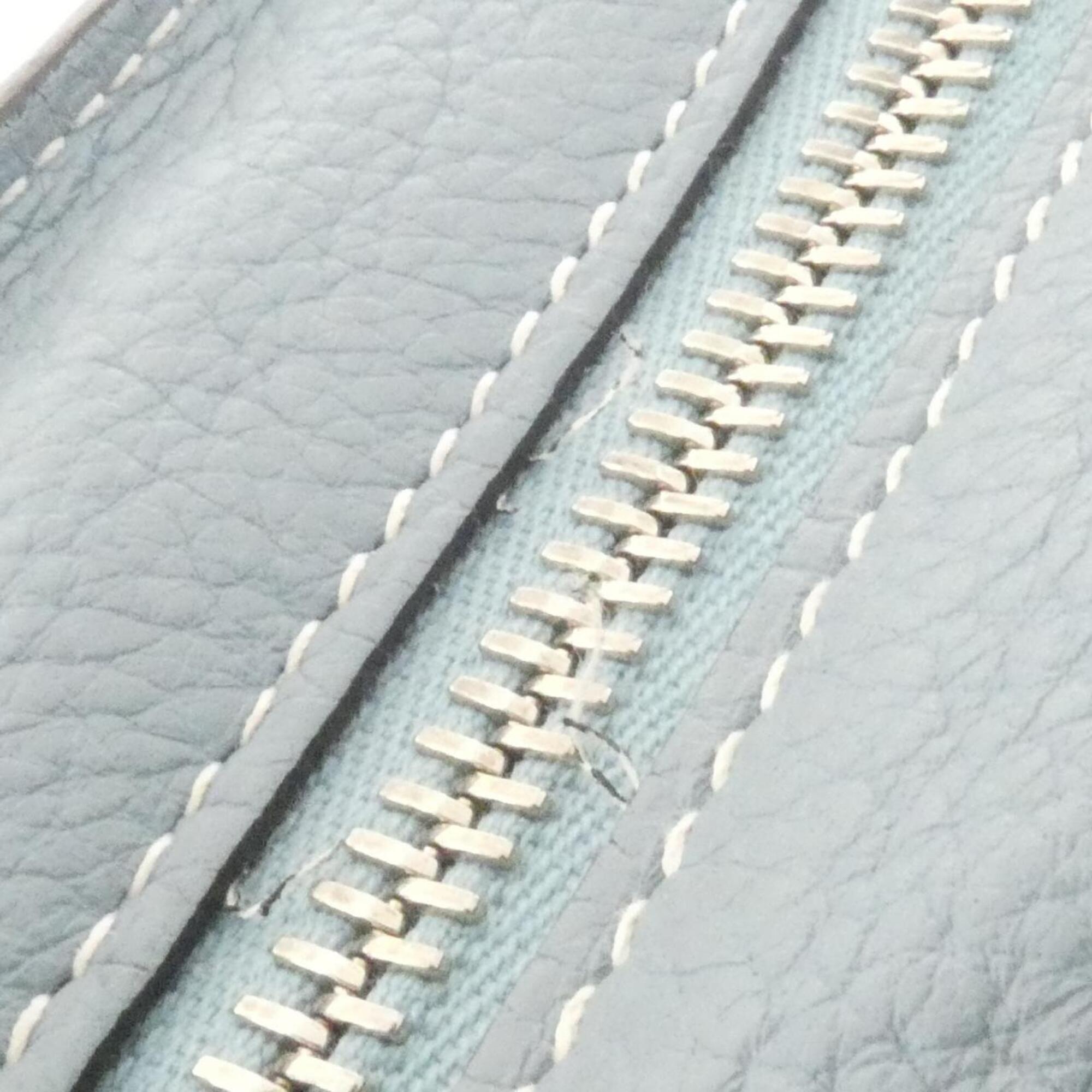 Hermes Ciel Gray Taurillon Clemence Leather Shoulder Bag (Pre-Owned)