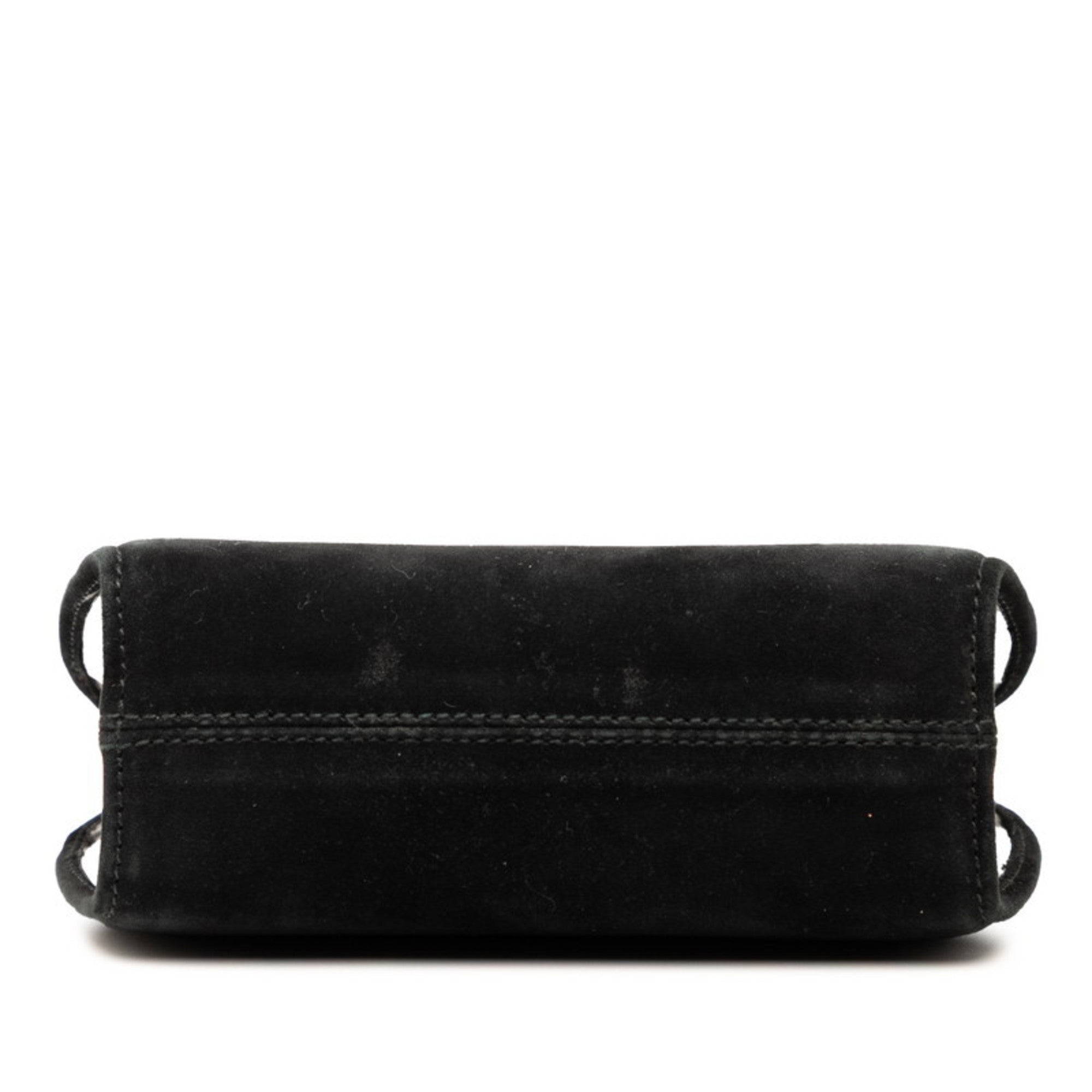 Salvatore Ferragamo Black Leather Shoulder Bag (Pre-Owned)