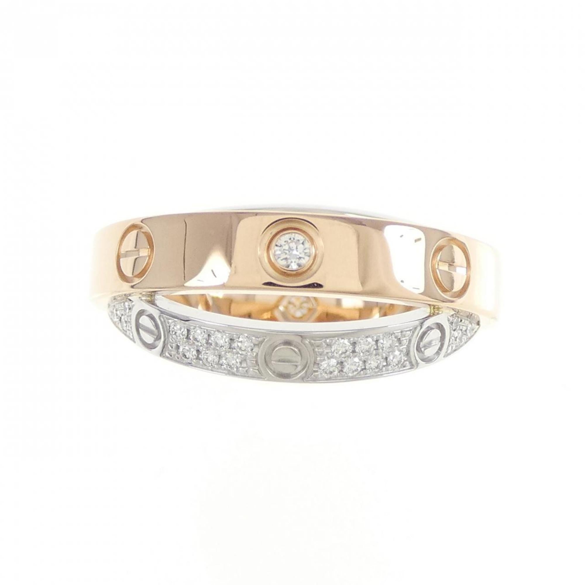 Cartier Pink Gold White Gold Pink Gold (18K) White Gold (18K) Band Ring (Pre-Owned)