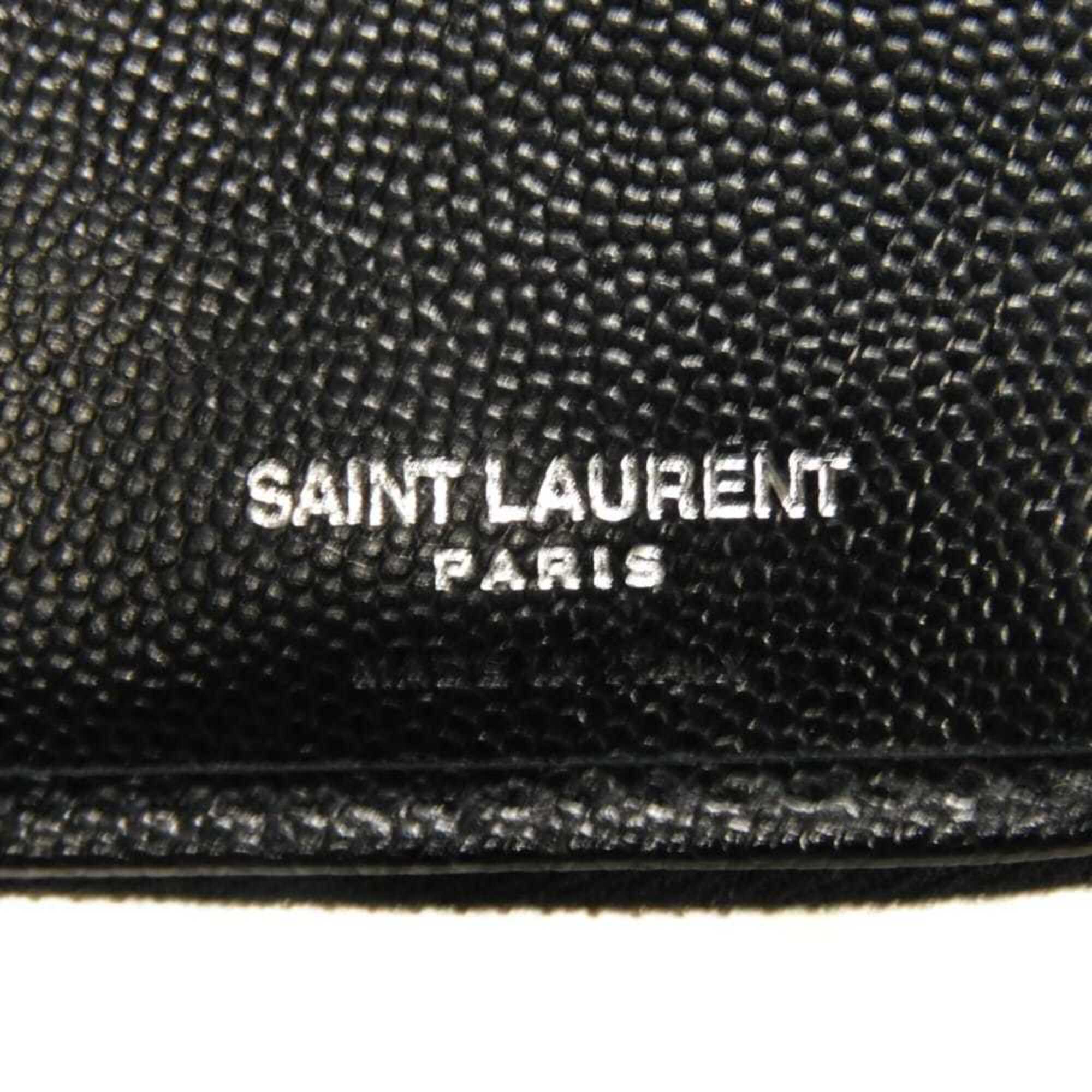 Yves Saint Laurent Black Leather Wallet (Bi-Fold) (Pre-Owned)
