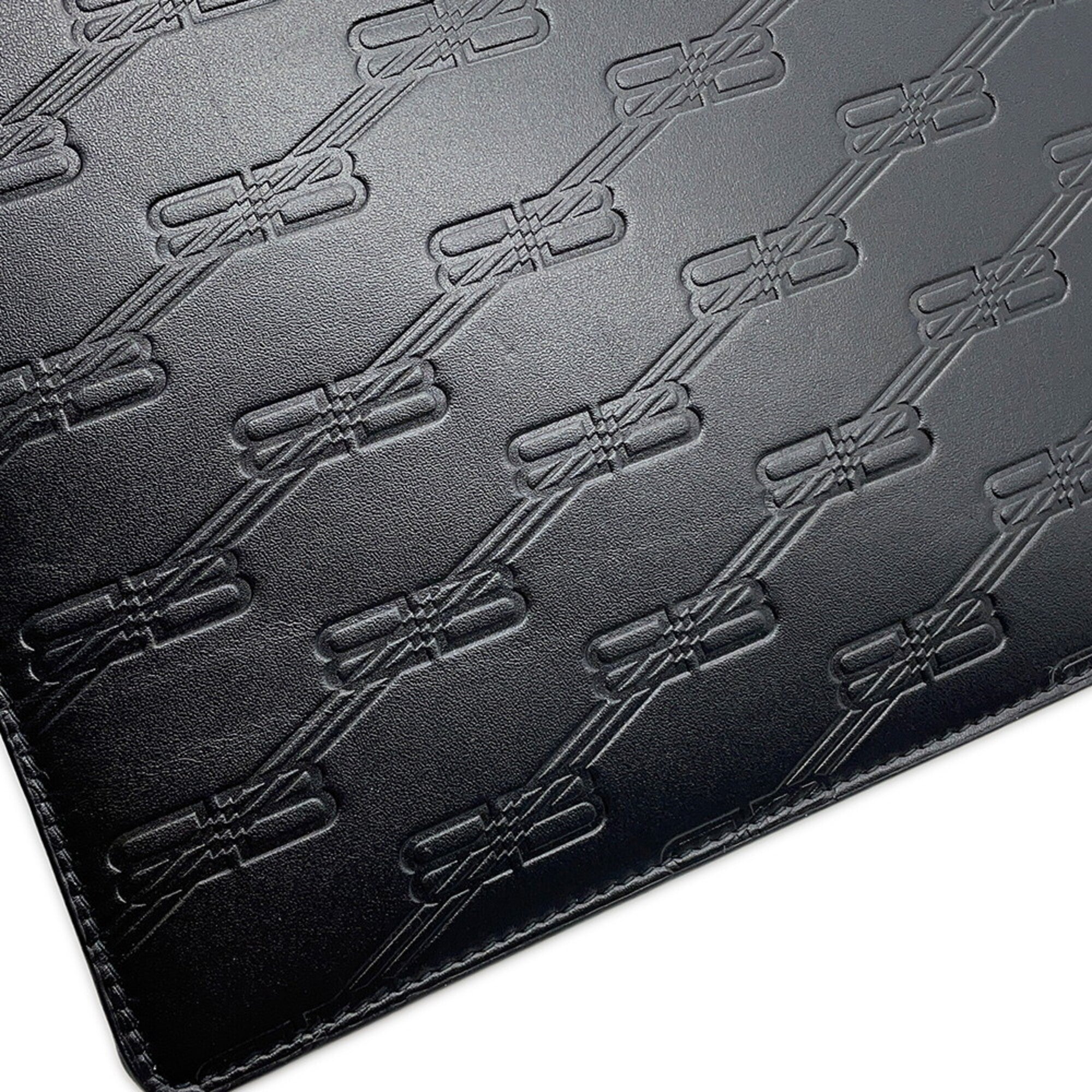 Balenciaga Black Leather Clutch Bag Handbag Pouch (Pre-Owned)