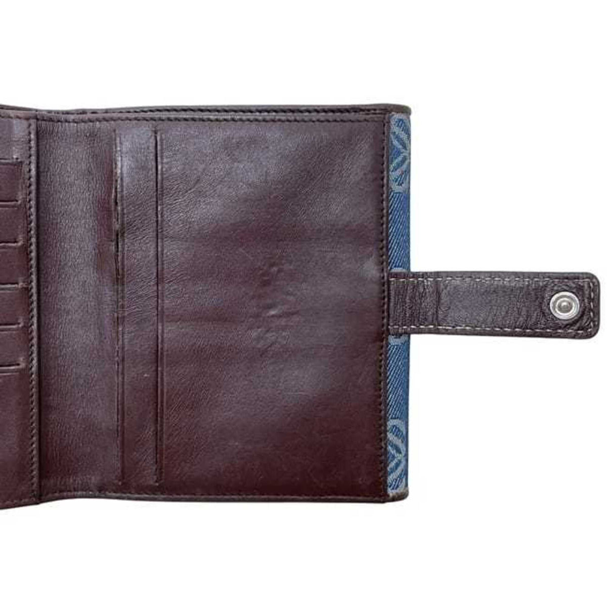 Loewe Blue Brown Canvas Leather Wallet (Bi-Fold) (Pre-Owned)