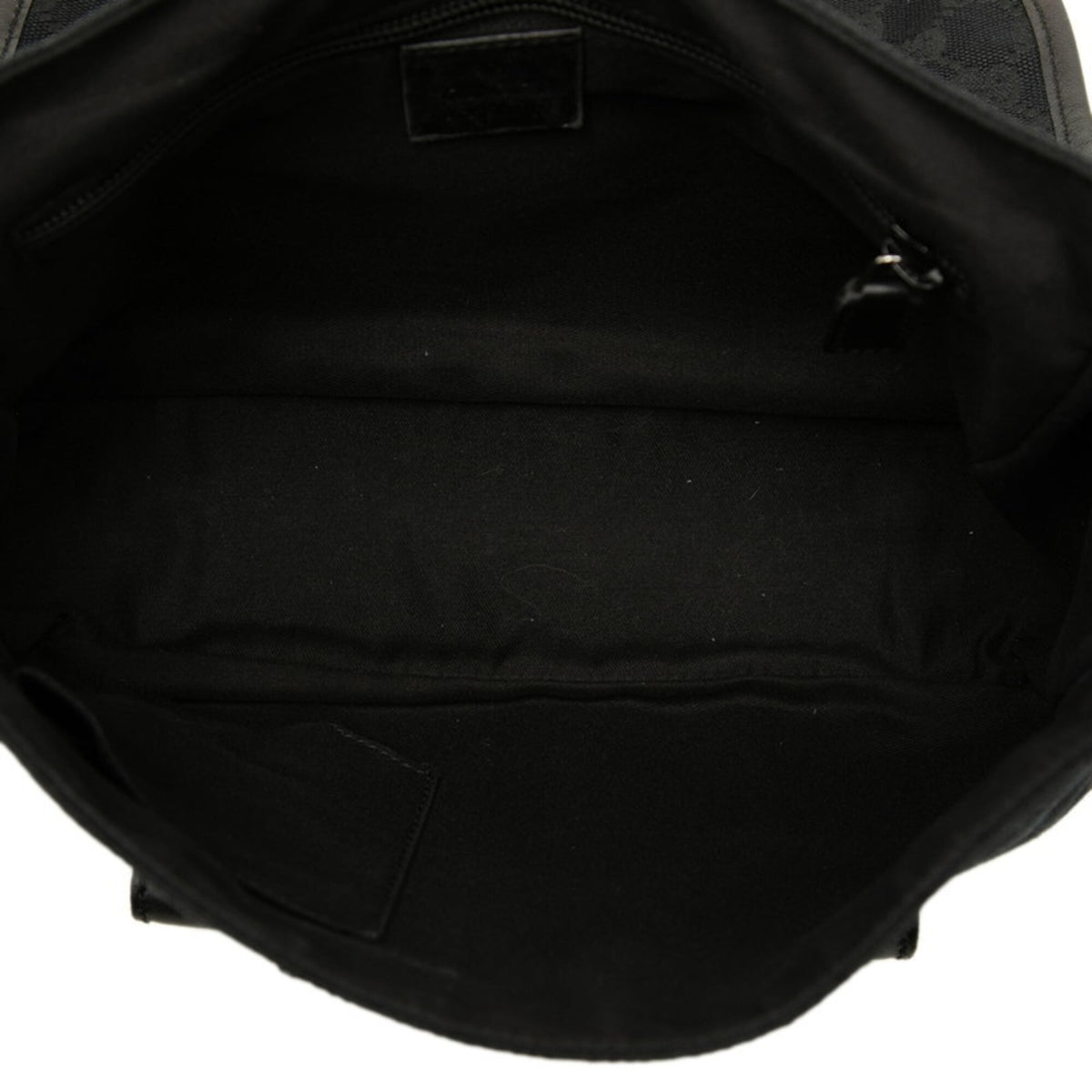 Gucci Black Canvas Leather Shoulder Bag (Pre-Owned)