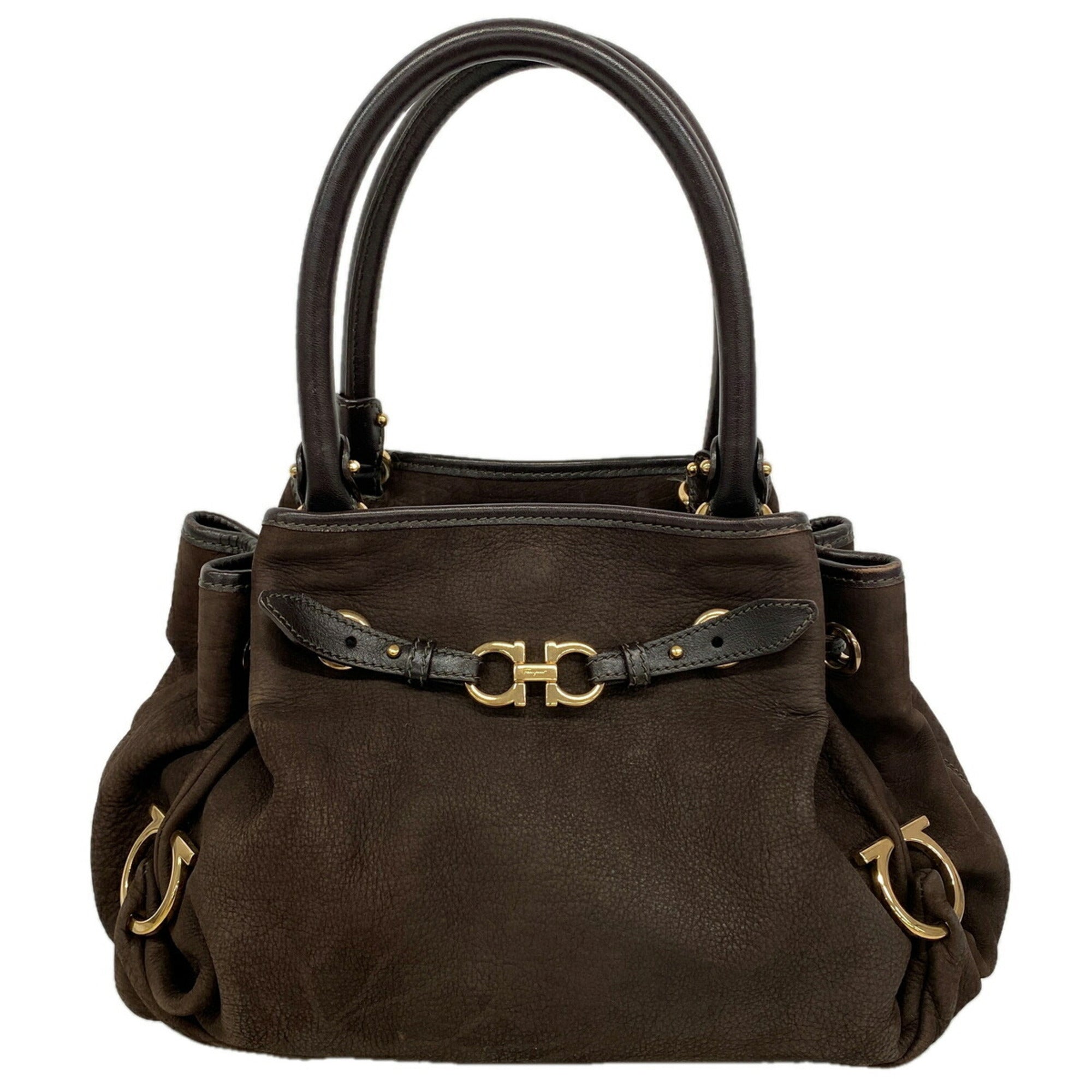 Salvatore Ferragamo Brown Leather Handbag (Pre-Owned)