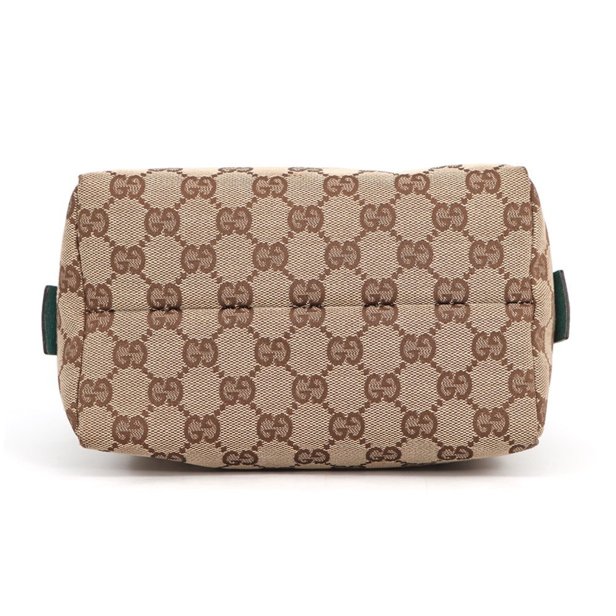 Gucci Beige Light Blue Gg Canvas Leather Handbag (Pre-Owned)