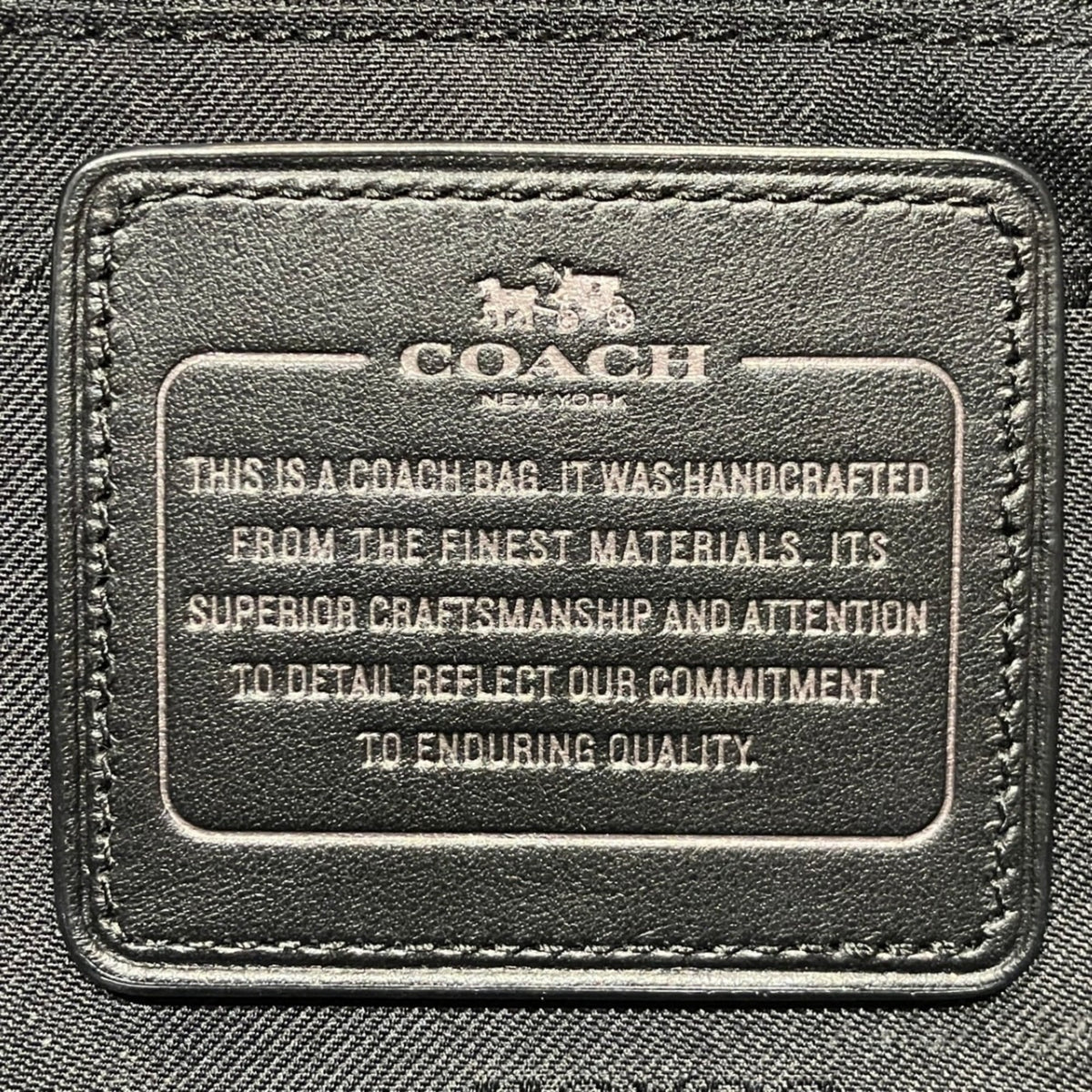 Coach Black White Leather Suede Handbag (Pre-Owned)