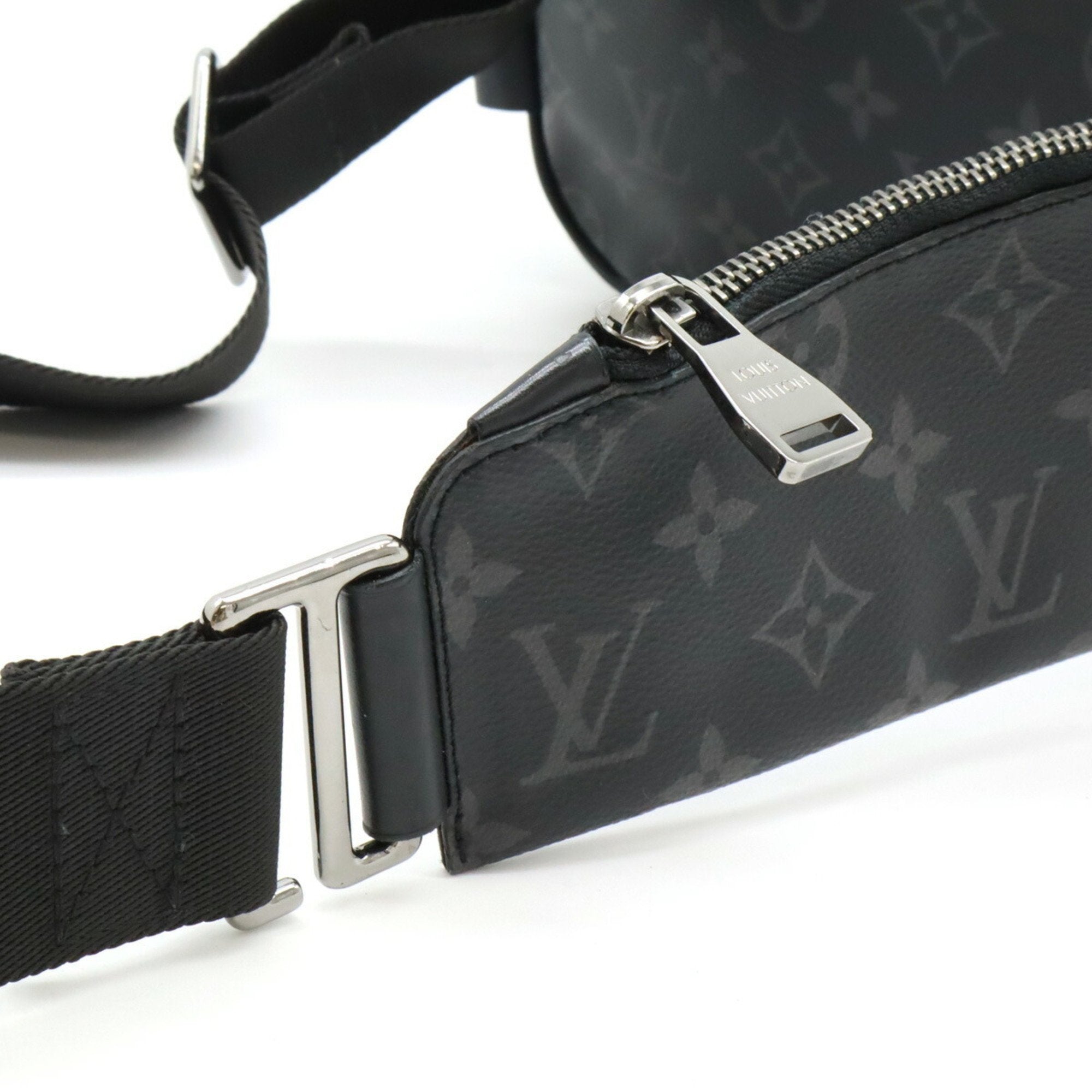 Louis Vuitton Black Gray Monogram Eclipse Leather Clutch Bag Fanny Pack (Pre-Owned)
