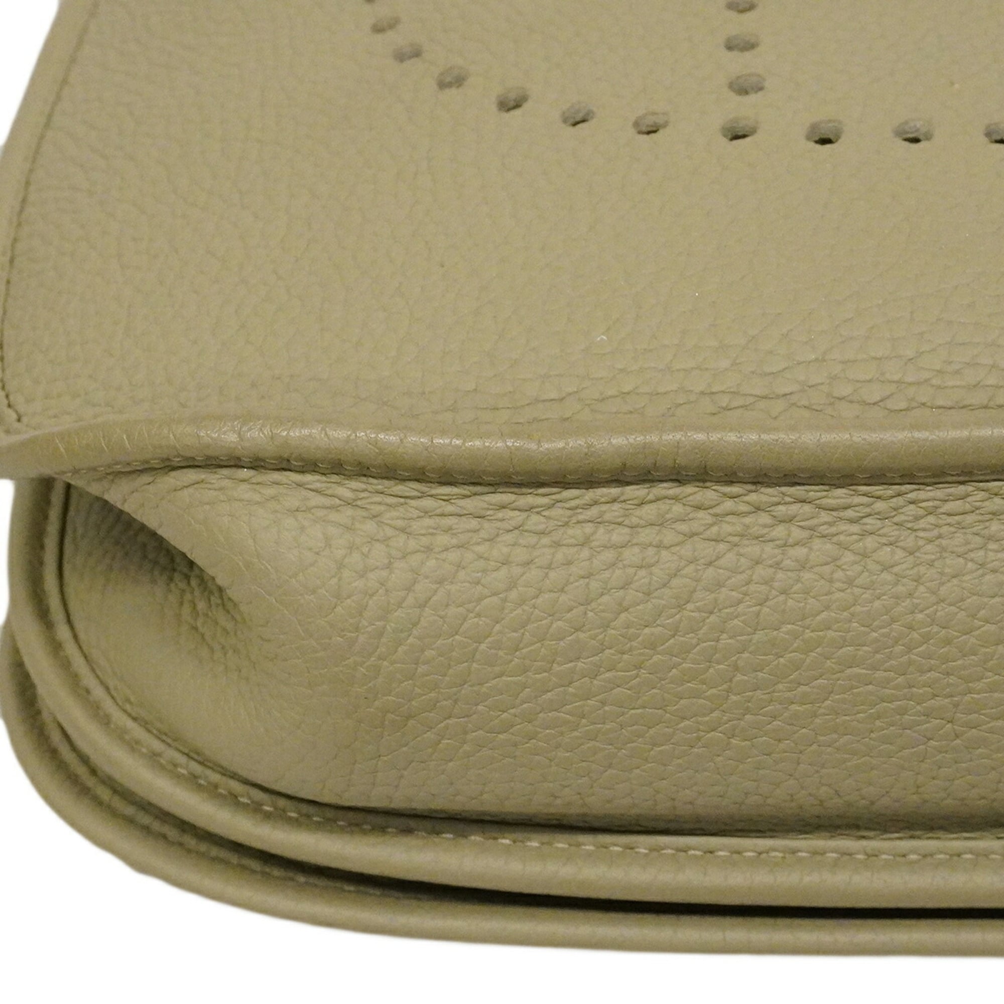 Hermes Silver Taurillon Clemence Leather Shoulder Bag (Pre-Owned)