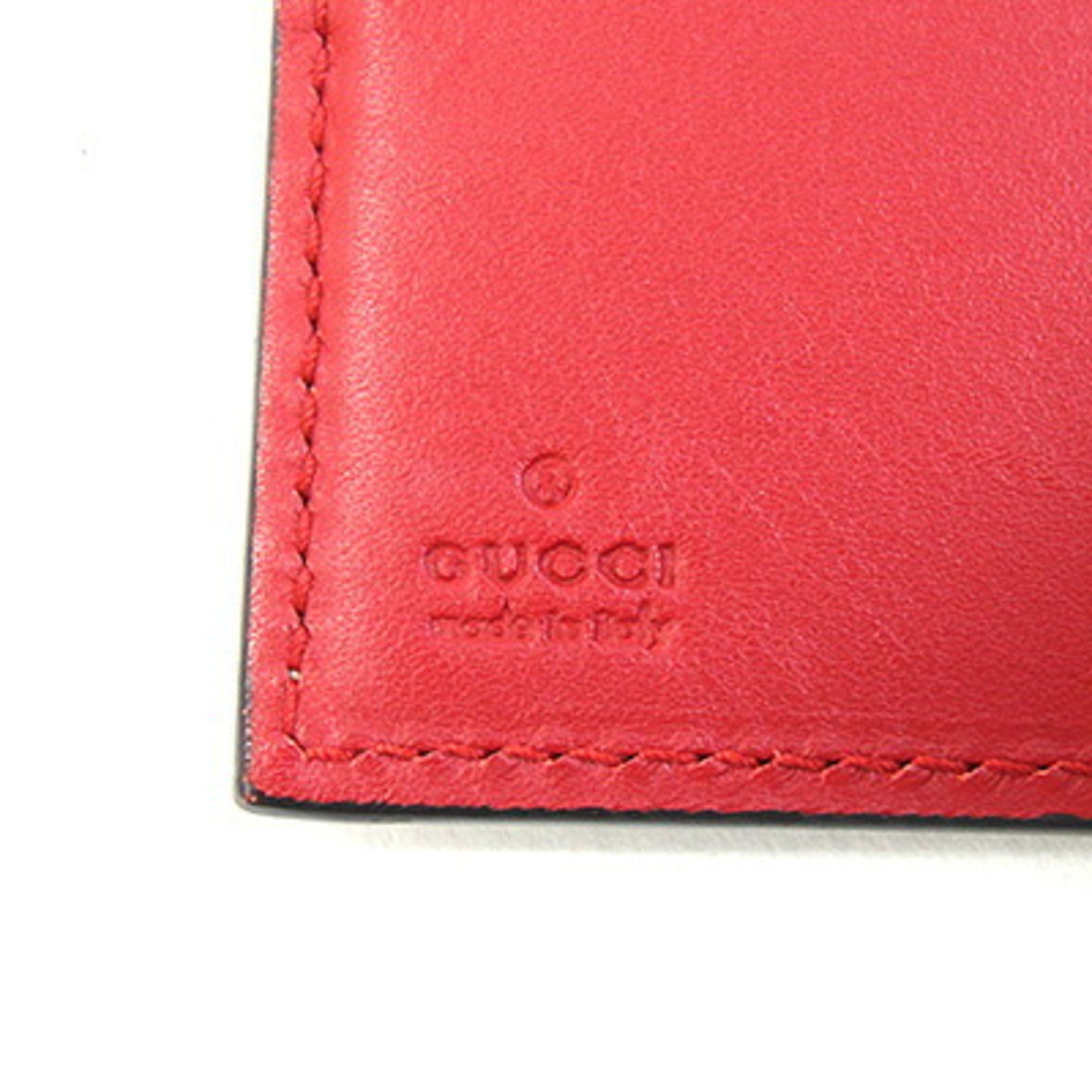 Gucci Beige Blue Red Color Pvc Leather Coin Purse/Coin Case (Pre-Owned)
