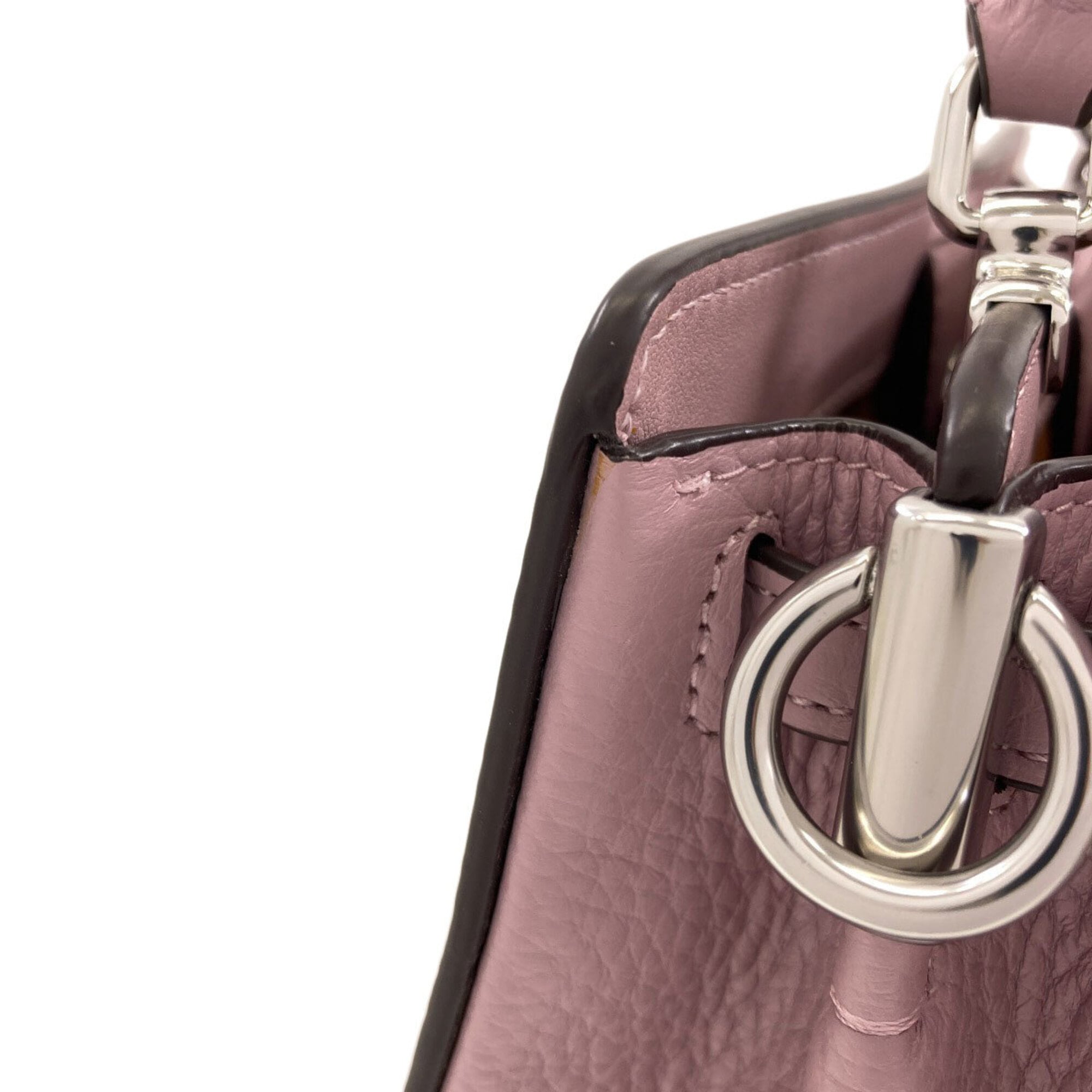 Coach Signature Brown Pink Signature Line Handbag (Pre-Owned)