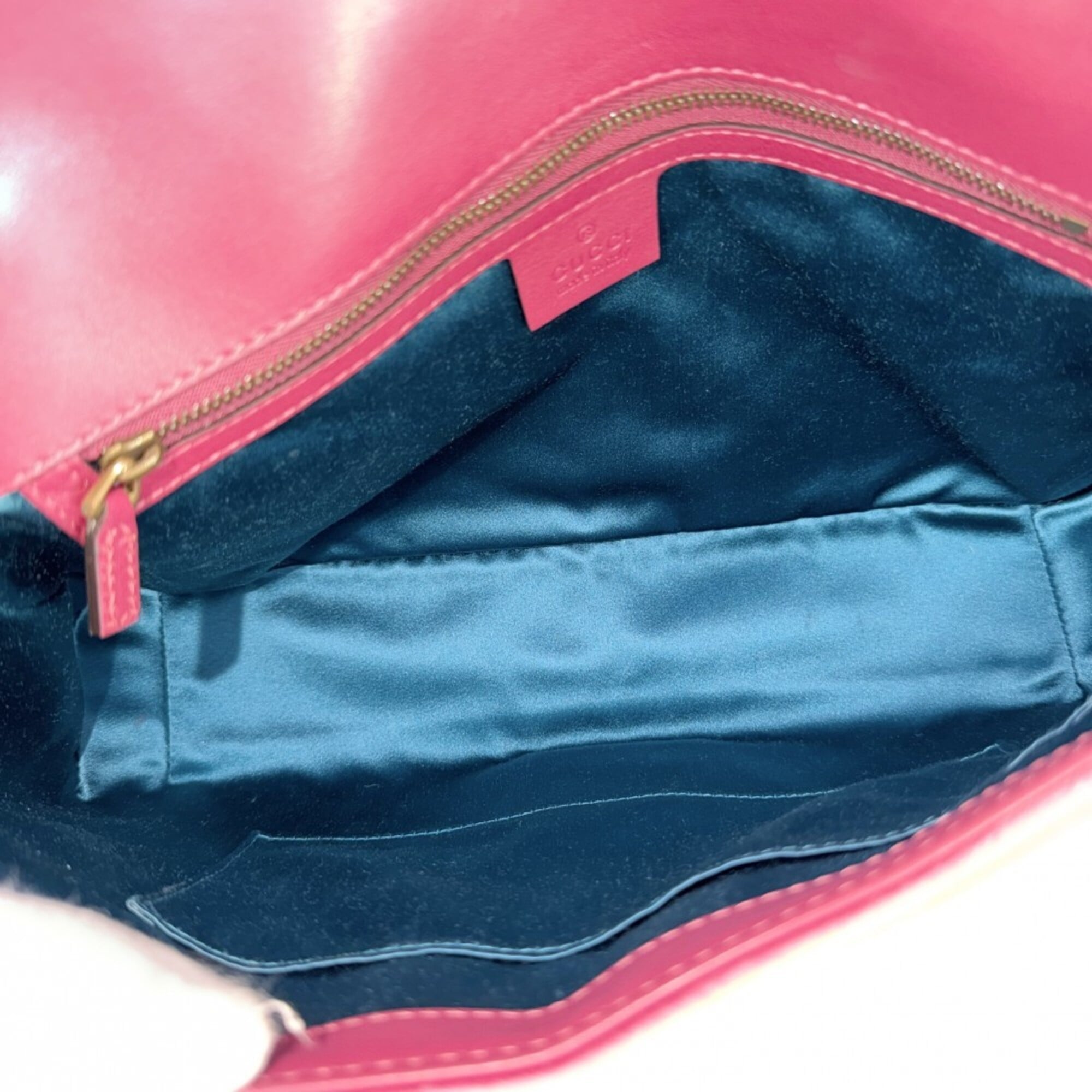 Gucci Gg Marmont Pink Leather Shoulder Bag (Pre-Owned)