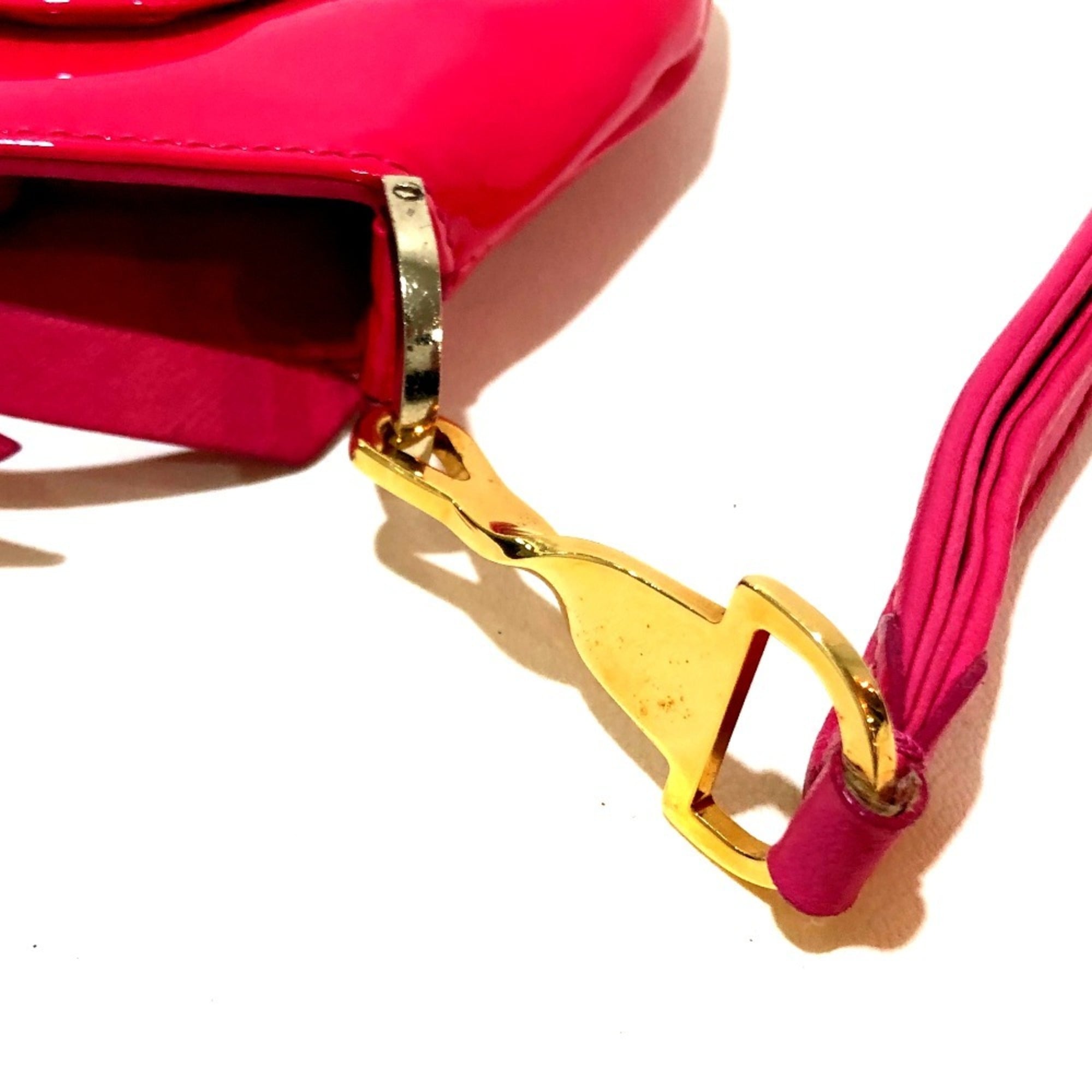 Christian Louboutin Pink Patent Leather Clutch Bag (Pre-Owned)