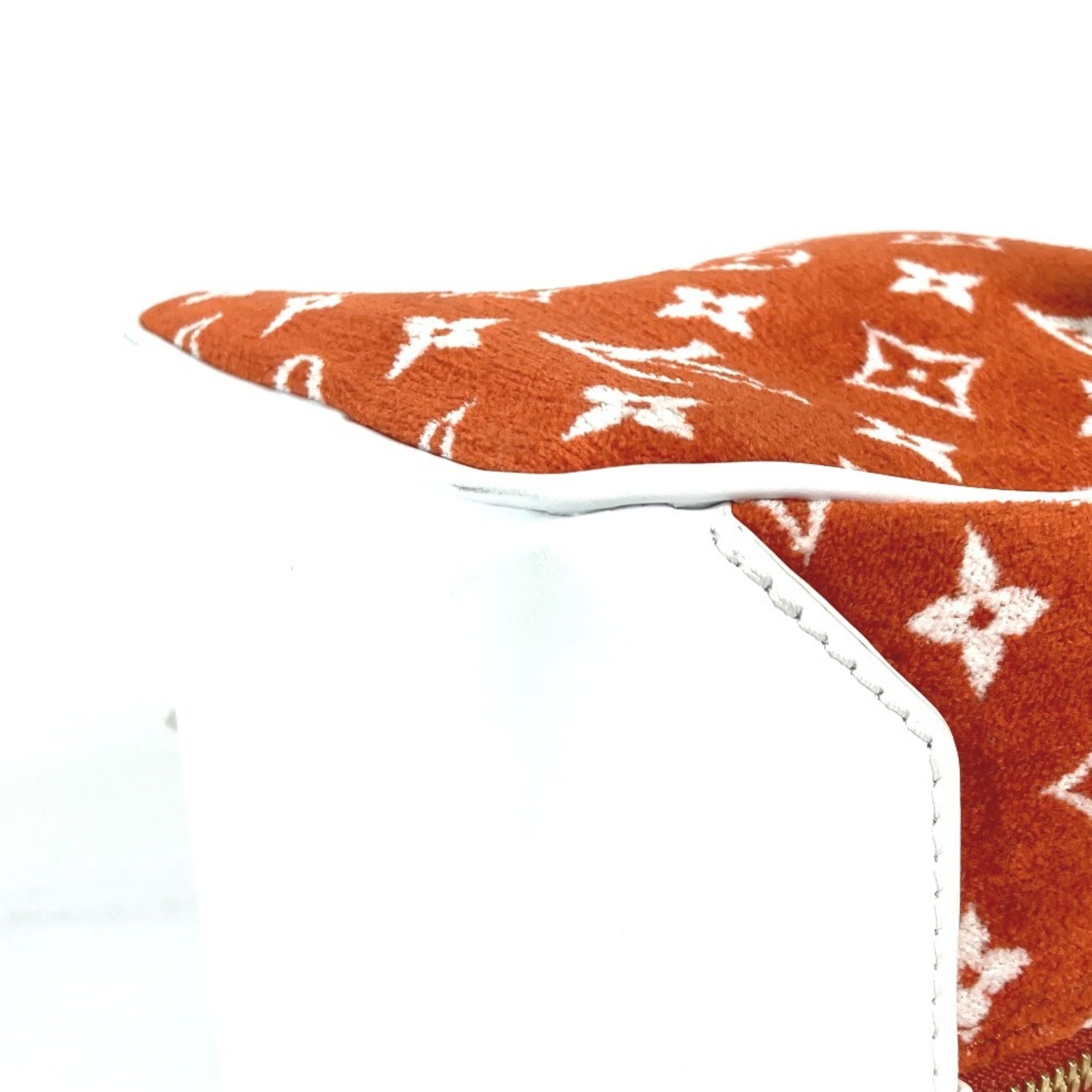 Louis Vuitton Brown Orange Velvet Handbag Shoulder Bag (Pre-Owned)