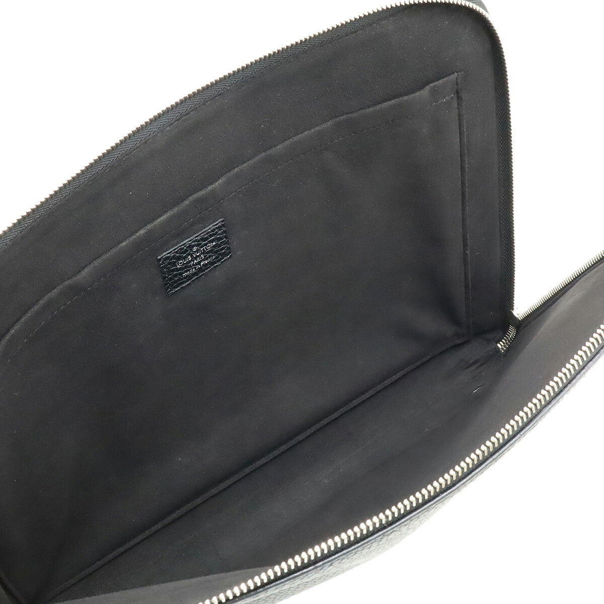 Louis Vuitton Black Noir Leather Clutch Bag Pochette (Pre-Owned)