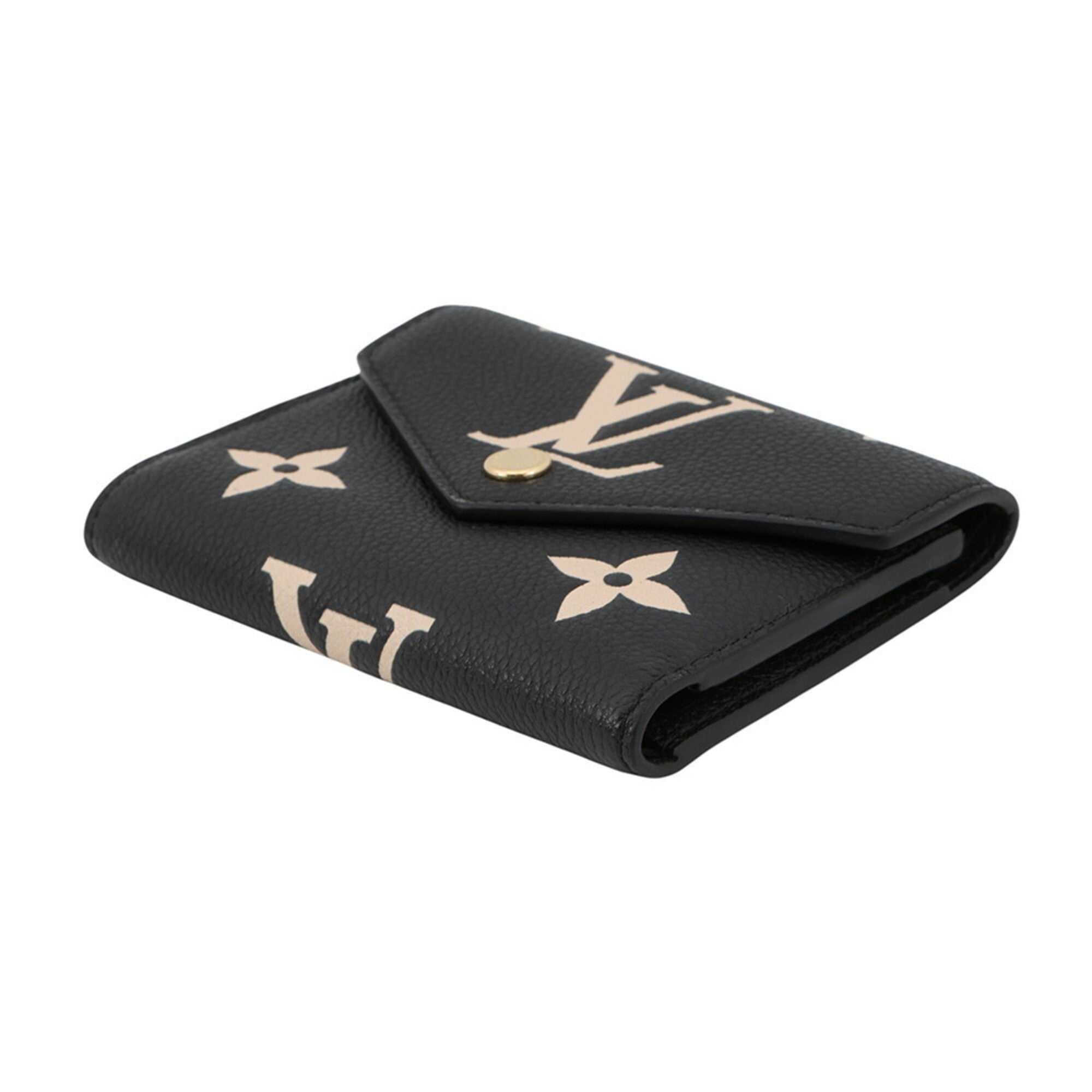 Louis Vuitton Beige Black Noir Monogram Empreinte Wallet (Tri-Fold) (Pre-Owned)