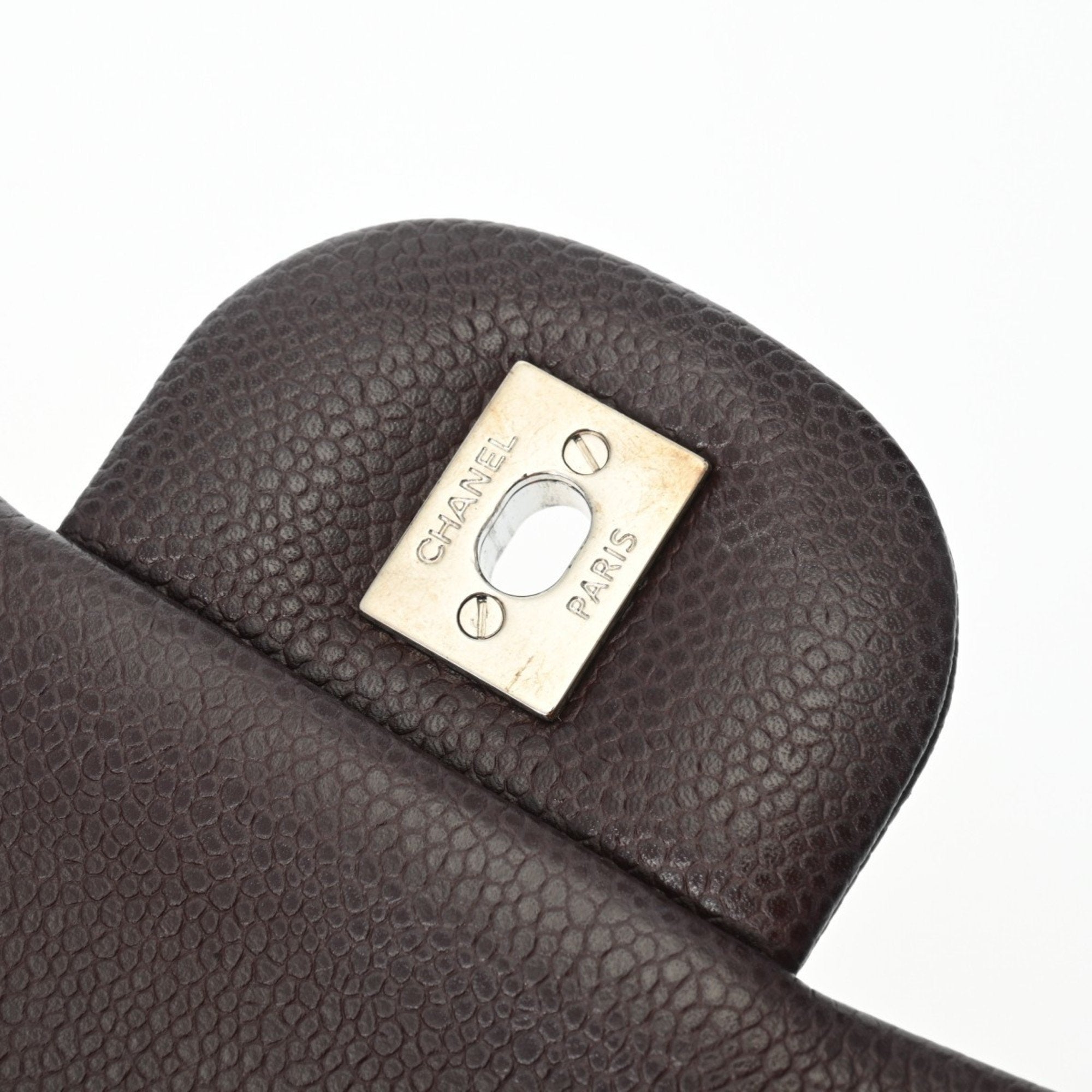 Chanel Purple Caviar Leather Shoulder Bag (Pre-Owned)