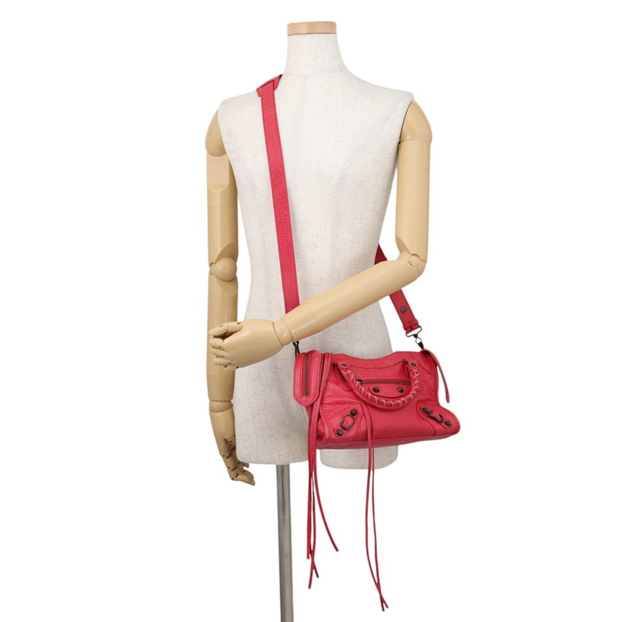 Balenciaga Bronze Red Color Leather Handbag (Pre-Owned)